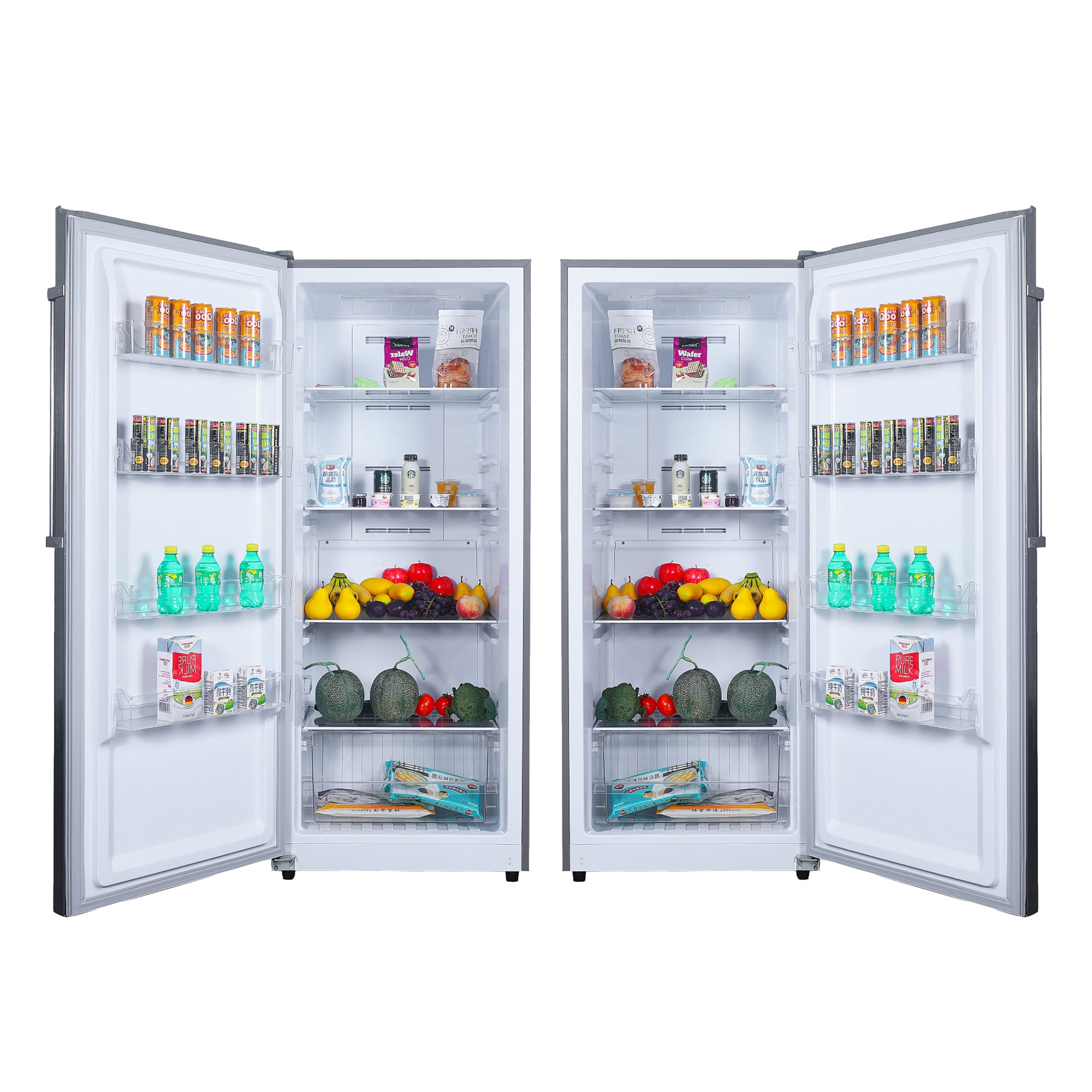 Congelador/Refrigerador vertical convertible ConServ de 14 pies cúbicos listo para el garaje, sin escarcha (acero inoxidable) Certificado por ENERGY STAR FR1400 SREV