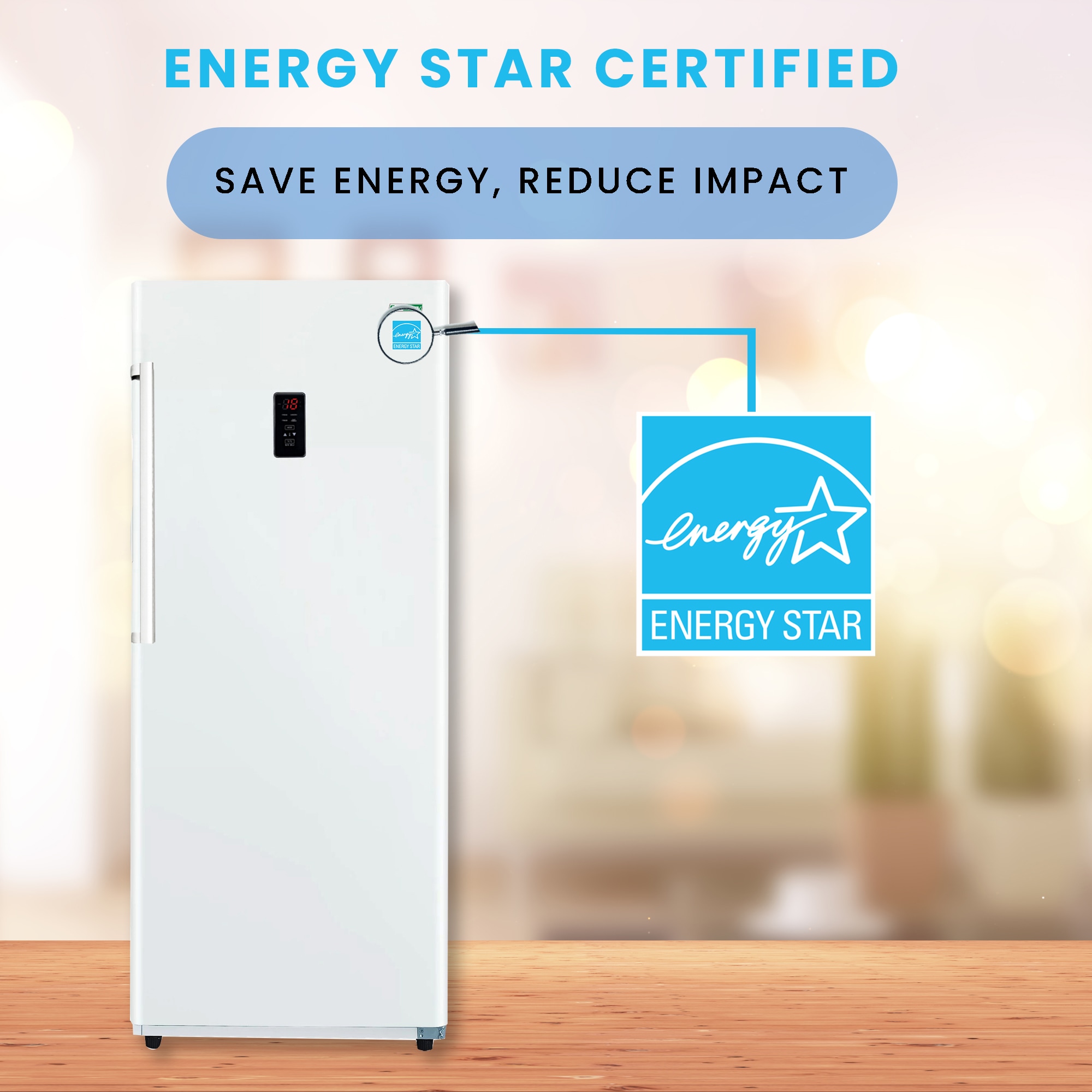 Congelador/Refrigerador Vertical Convertible ConServ de 17 pies cúbicos Listo para Garage, Libre de Escarcha (Blanco) Certificado ENERGY STAR FR1700 WREV
