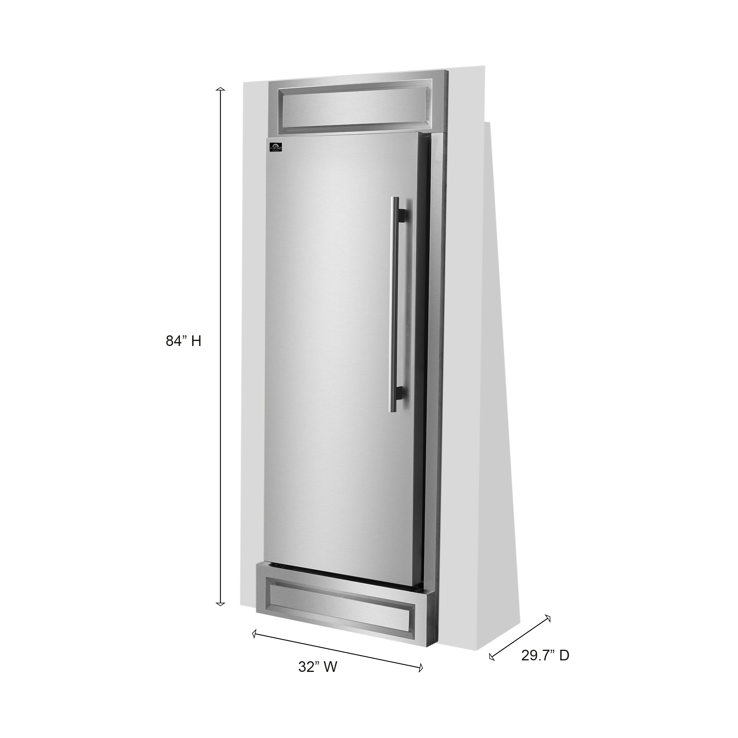 Congelador/Refrigerador Vertical Convertible FORNO Maderno de 13.6 pies cúbicos congelador vertical libre de escarcha (Acero inoxidable) Certificado ENERGY STAR FFFFD1722-32LS