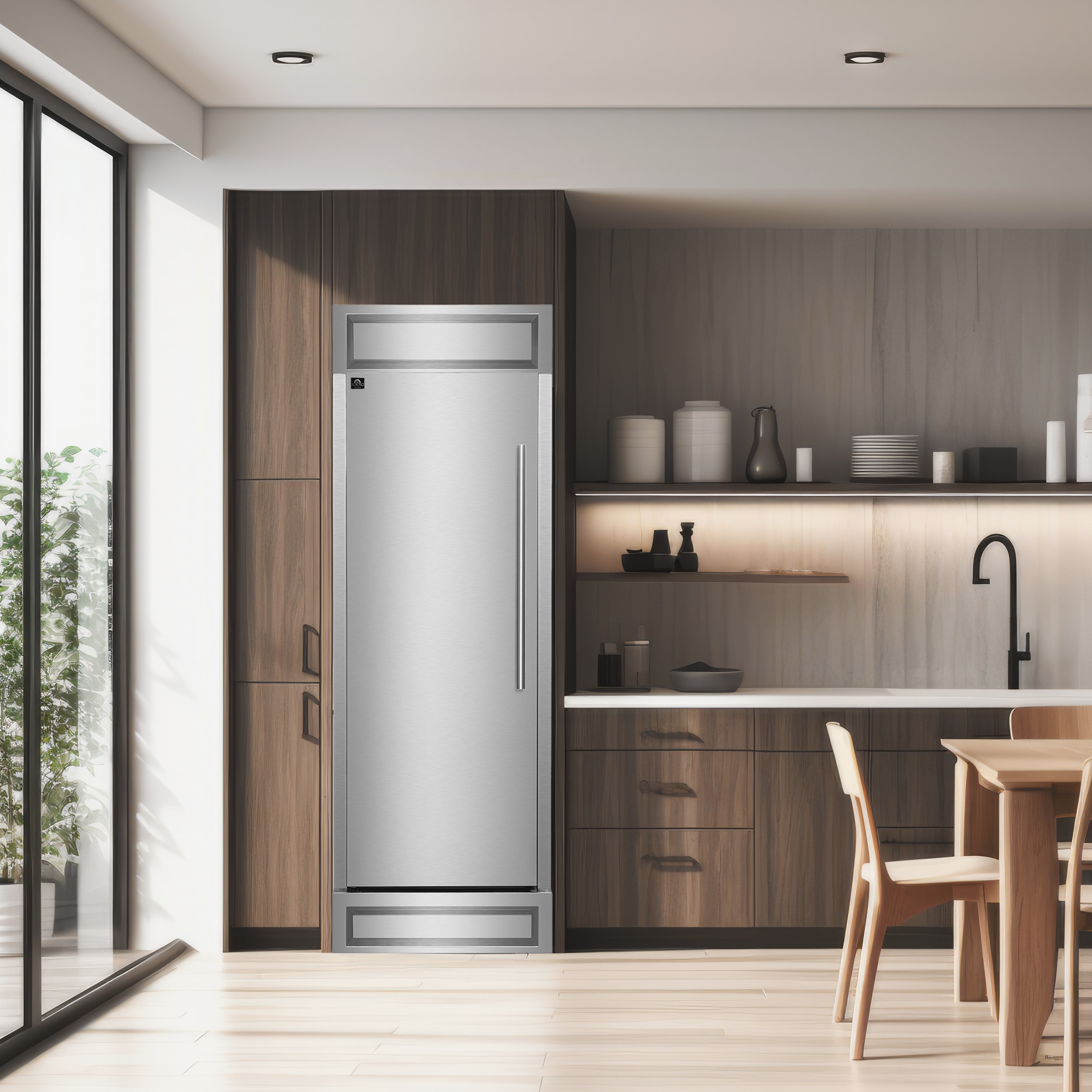 Congelador/Refrigerador Vertical Convertible FORNO Maderno de 13.6 pies cúbicos congelador vertical libre de escarcha (Acero inoxidable) Certificado ENERGY STAR FFFFD1722-32LS