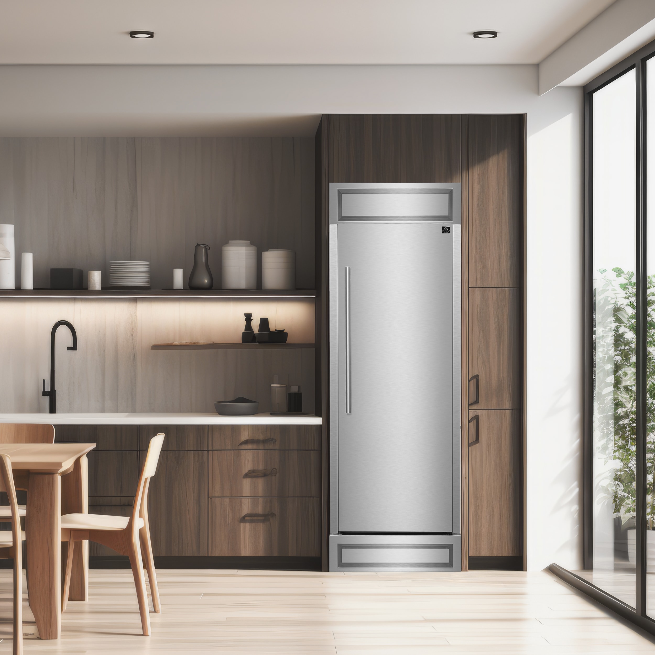 Congelador/Refrigerador Vertical Convertible FORNO Maderno de 13.6 pies cúbicos sin escarcha (Acero Inoxidable) Certificado ENERGY STAR FFFFD1722-32RS