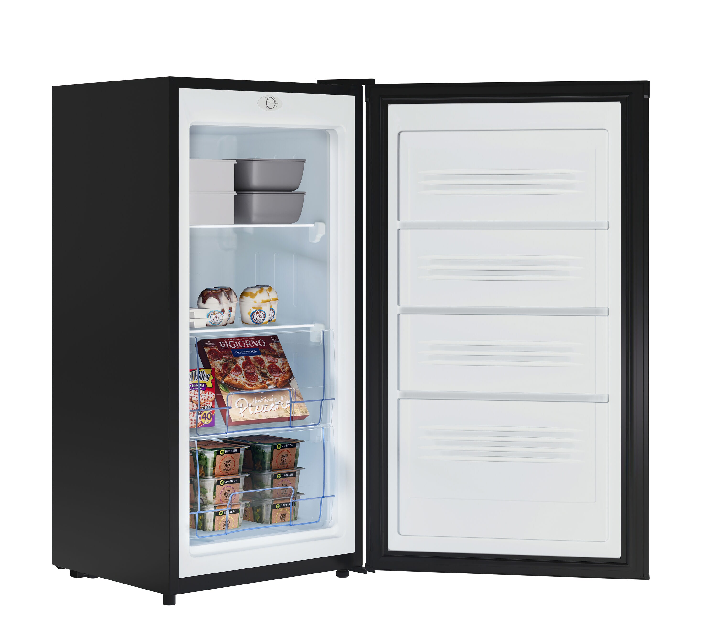 Congelador/Refrigerador Vertical Convertible KoolMore 4.2 pies cúbicos (Negro)