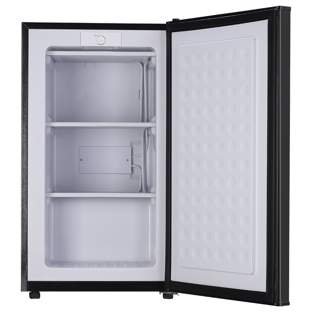 Congelador/Refrigerador Vertical Convertible Jeremy Cass de 2.8 pies cúbicos (Negro) GJLWASH44