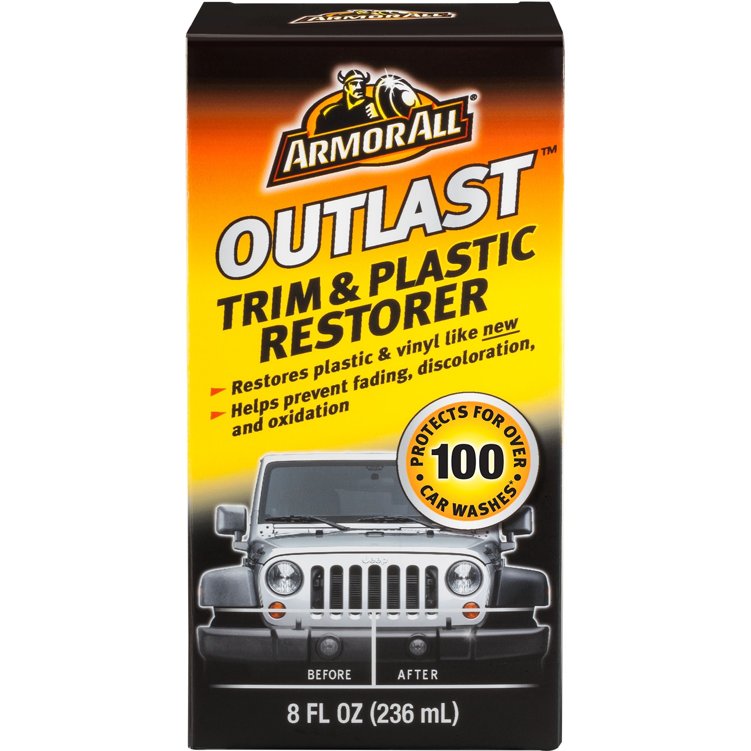 Kit de Restauración Exterior para Automóvil de 8 Onzas Líquidas con Armor All Outlast Trim and Plastic Restorer
