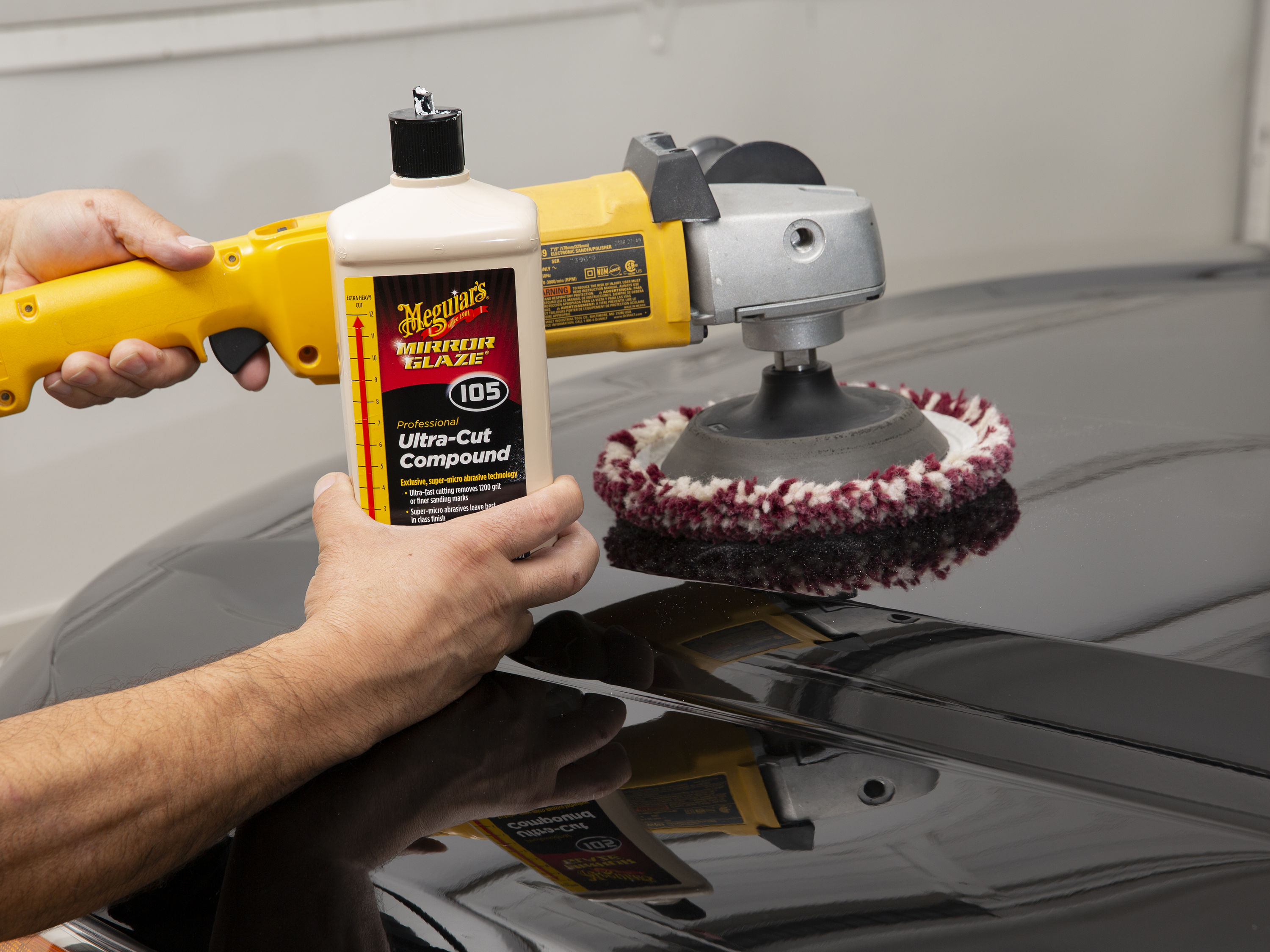 Meguiar's Mirror Glaze Ultra-Cut Compound de 32 onzas líquidas para lavado de exteriores de autos M10532