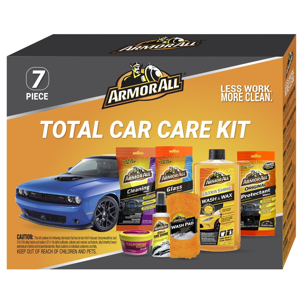 Kit de cuidado para automóvil Armor All de 7 piezas para lavado y encerado de la carrocería del auto E304123800