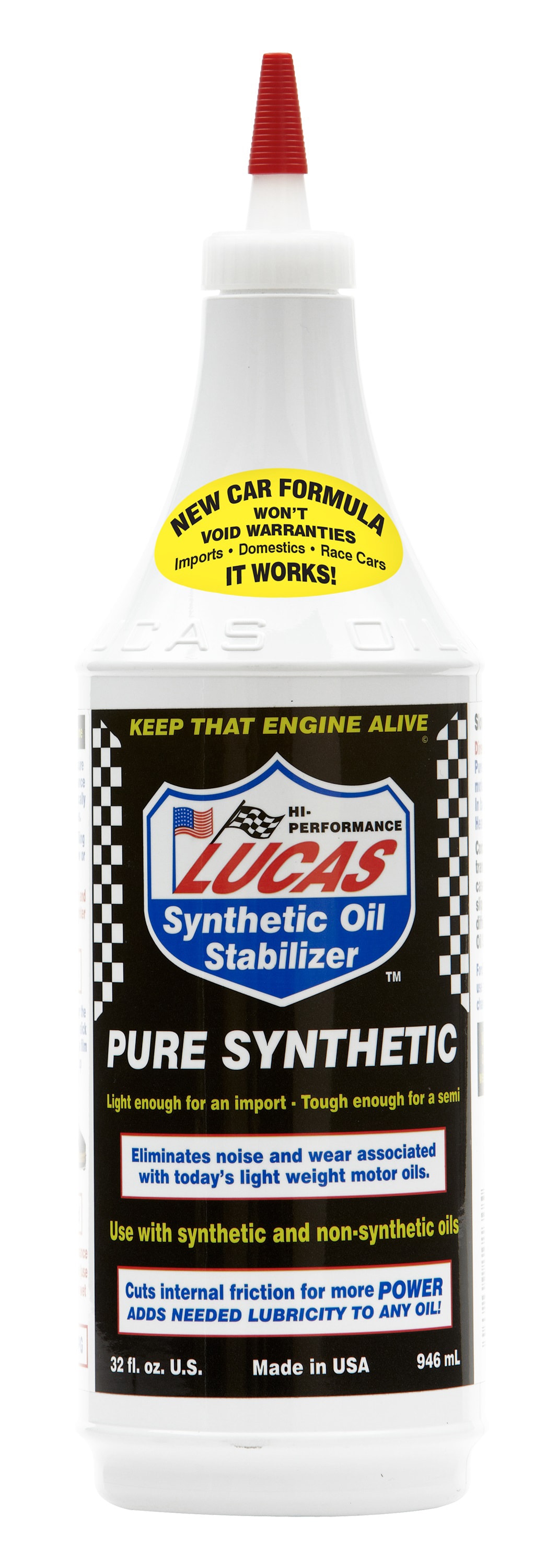 Lucas Aceite Sintético Puro Estabilizador de Aceite 32 Oz LUCA10130