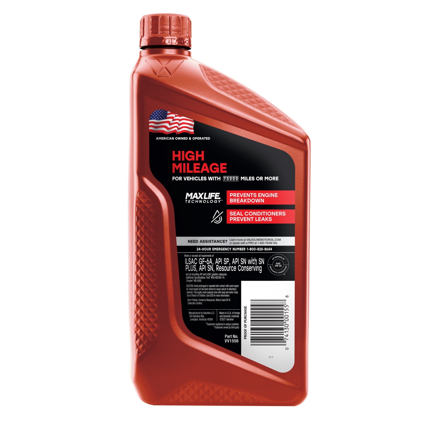 Aceite de Motor Valvoline Maxlife para Vehículos con Alto Kilometraje 5w-30 - 1 Cuarto