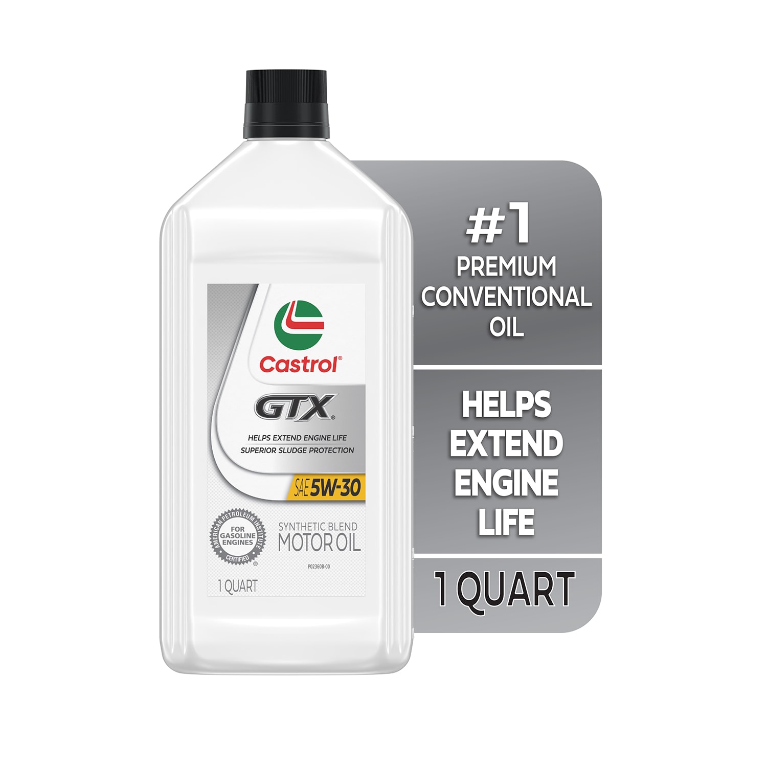 Aceite para motor Castrol GTX 5W-30 Semisintético, 1 cuarto 15A66C