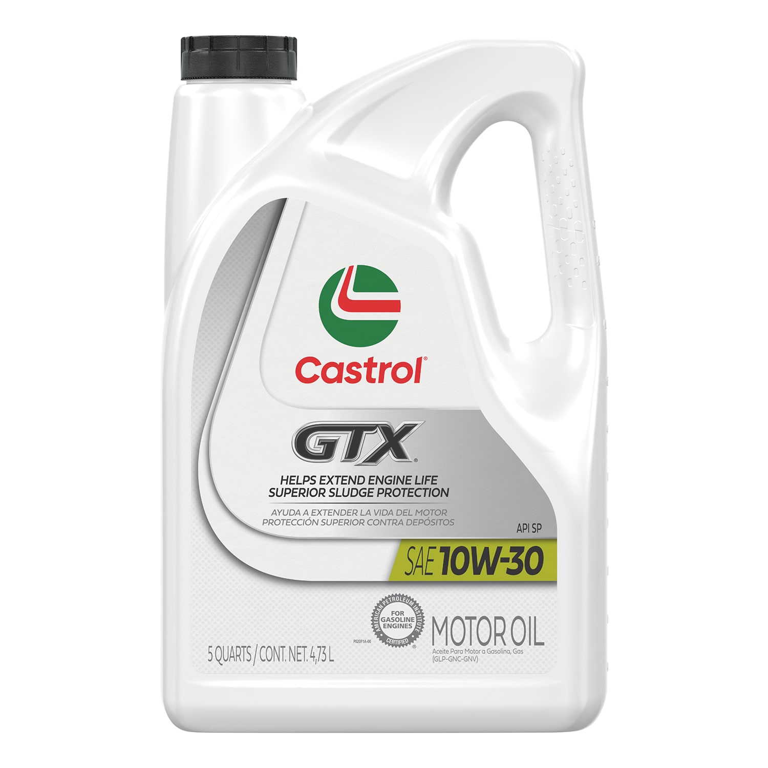 Aceite de motor convencional CASTROL GTX 10W-30, 5 Cuartos 15B7AA