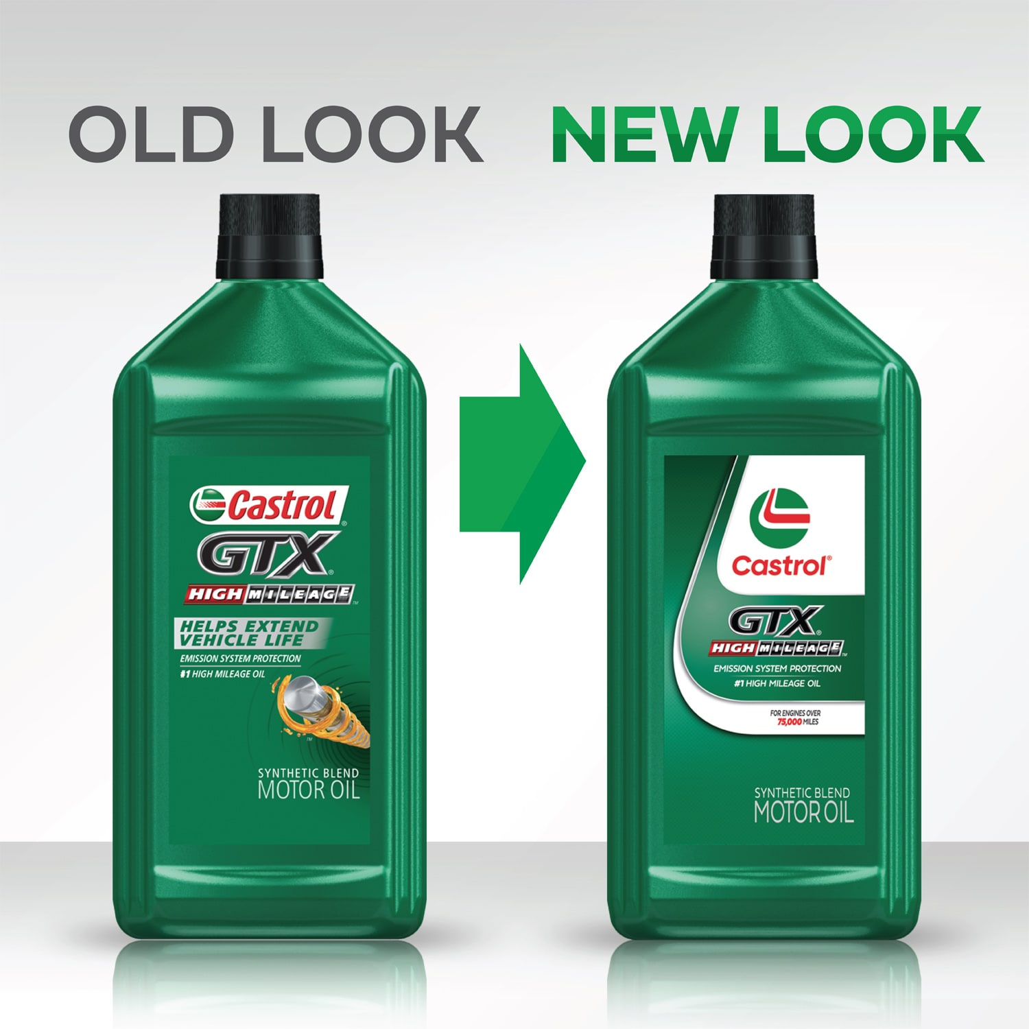 Aceite de Motor Sintético Mezclado para Alto Rendimiento CASTROL GTX de 10W-40 para Autos con Kilometraje Elevado, 1 Cuarto
