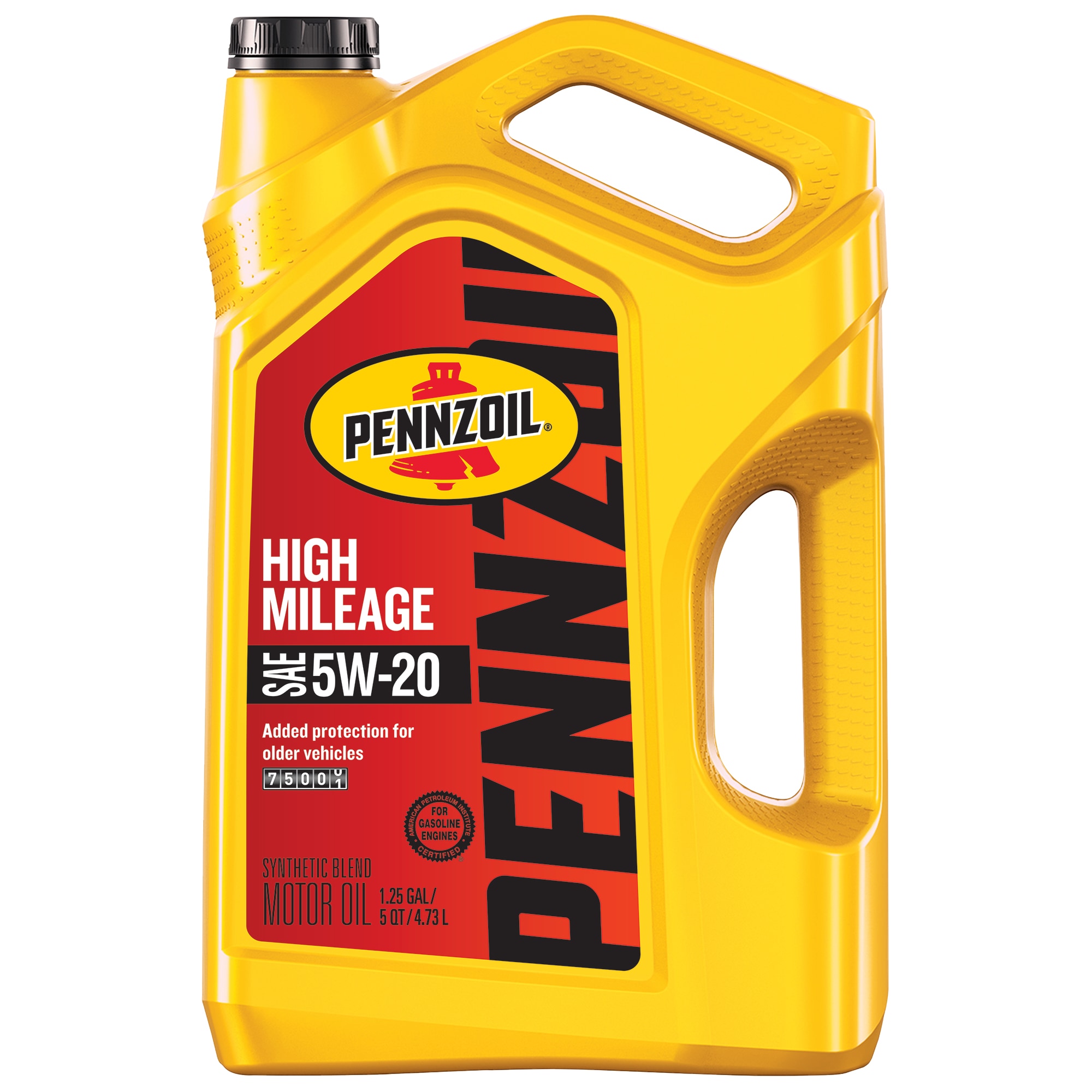 Aceite de Motor Convencional Pennzoil 5 Cuartos 5W-20 para Motores de Alto Kilometraje