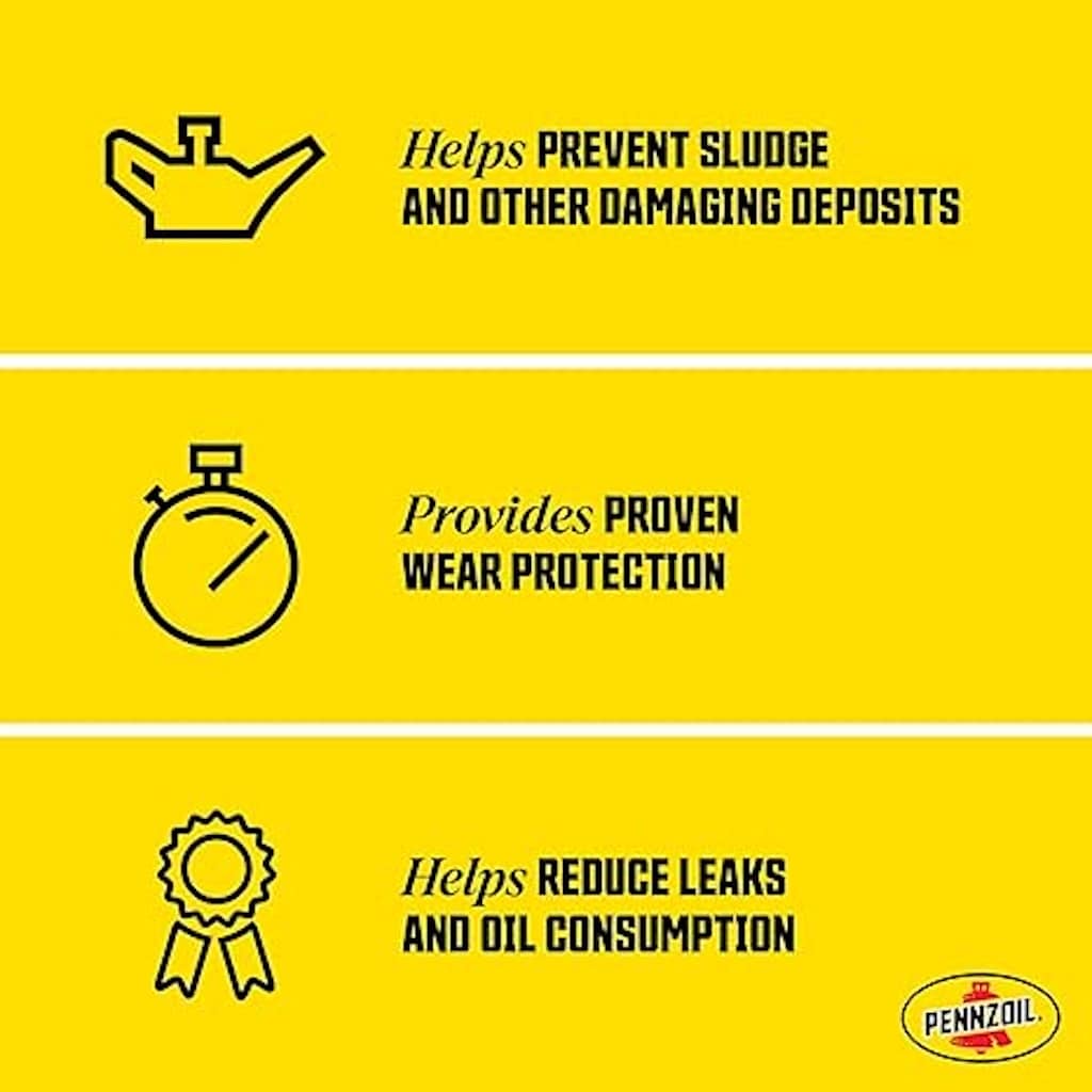 Aceite de Motor Convencional Pennzoil 5 Cuartos 5W-20 para Motores de Alto Kilometraje