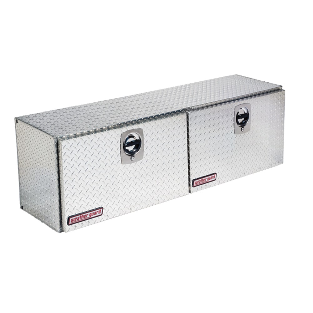Caja de herramientas para camión montada en la parte superior de aluminio plateado de 64.25 pulgadas x 16.25 pulgadas x 18 pulgadas de WEATHER GUARD 365-0-02