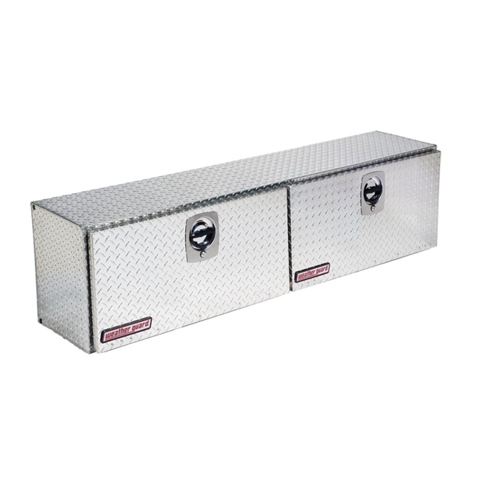Caja de herramientas para camioneta Weather Guard de montaje lateral de aluminio plateado de 72.25 pulgadas x 13.25 pulgadas x 16 pulgadas