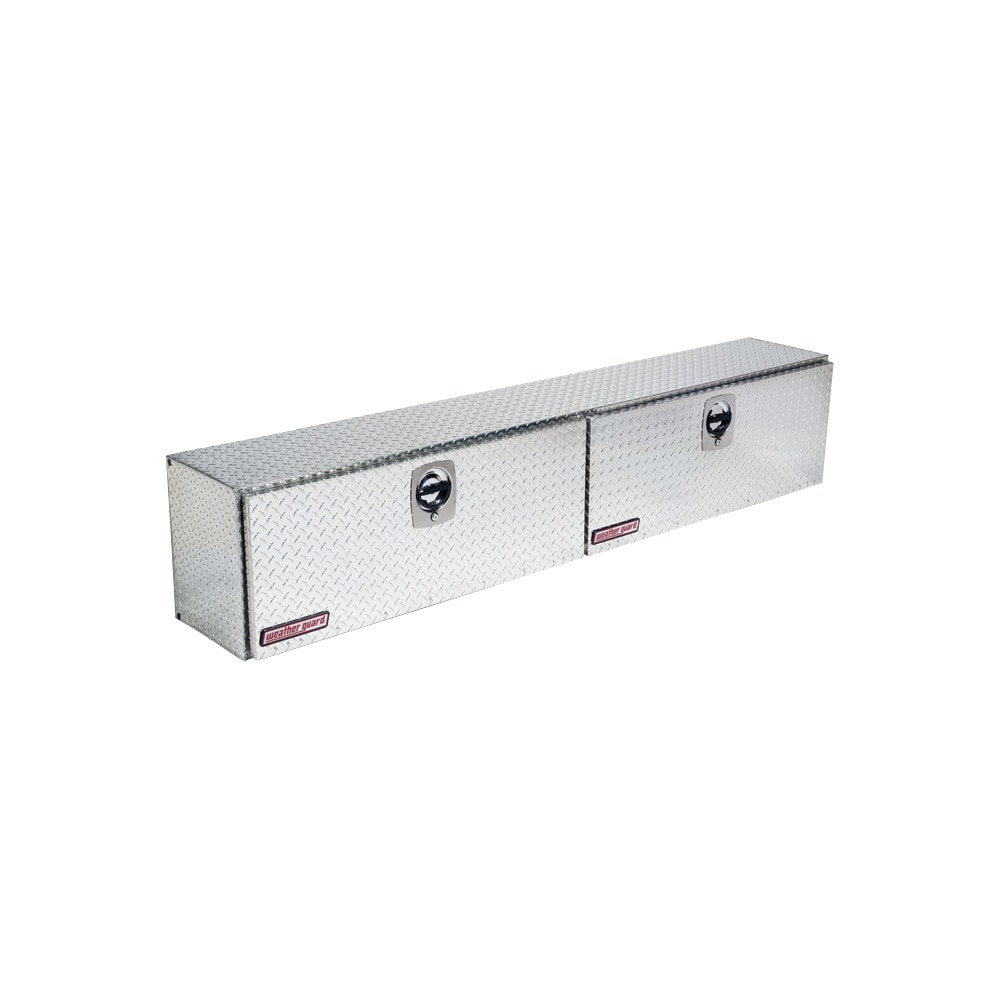 Caja de herramientas lateral para camioneta de aluminio plateado WEATHER GUARD 90.25 pulg. x 13.25 pulg. x 16 pulg. 390-0-02