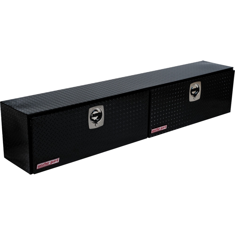 Caja de herramientas para camión de montaje lateral de aluminio en negro brillante, 90.25 pulgadas x 13.25 pulgadas x 16.0 pulgadas de Weather Guard