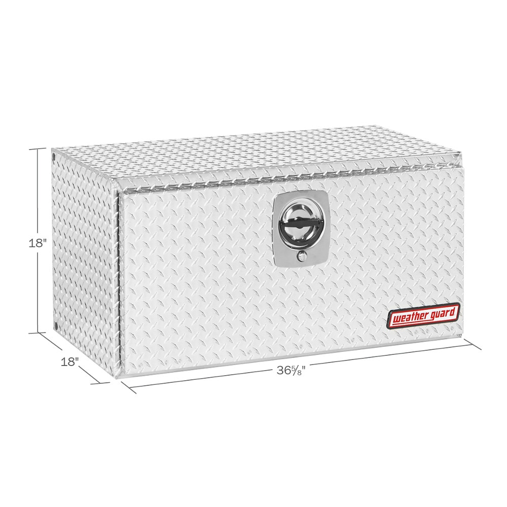 Caja de herramientas para camión Weather Guard de aluminio plateado de 36.625 pulgadas x 18 pulgadas x 18 pulgadas