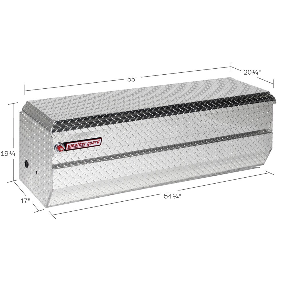Caja de herramientas para camión de aluminio plateado de 55 pulgadas x 20 pulgadas x 19.25 pulgadas de Weather Guard