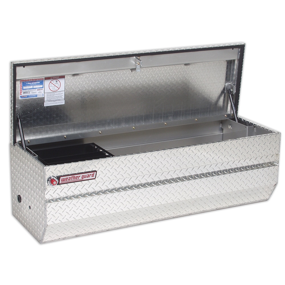 Caja de herramientas para camión de aluminio plateado de 55 pulgadas x 20 pulgadas x 19.25 pulgadas de Weather Guard