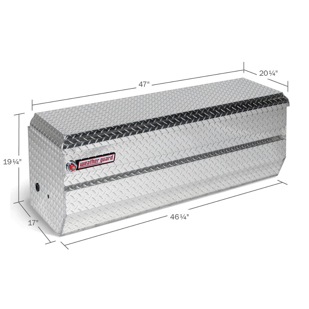 Caja de herramientas para camioneta WEATHER GUARD de aluminio plateado de 47 pulgadas x 20.25 pulgadas x 19.25 pulgadas - Modelo 674-0-01