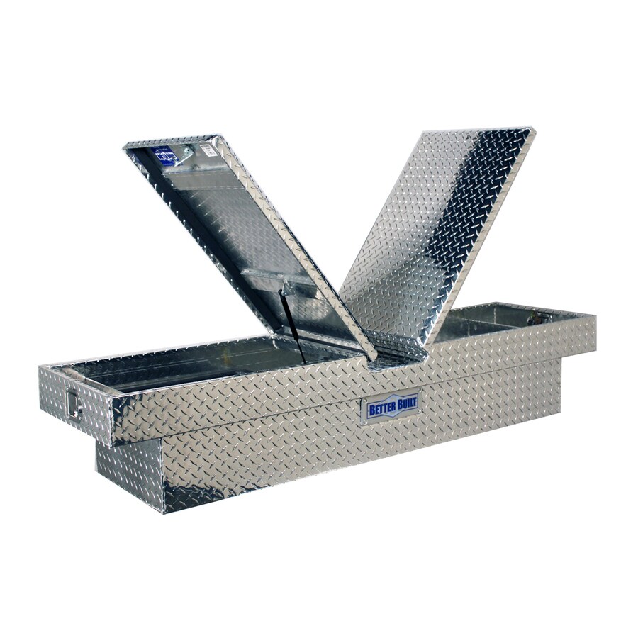 Caja de herramientas para camioneta tipo cruz de aluminio plateado Better Built de 69 pulgadas x 20 pulgadas x 13 pulgadas