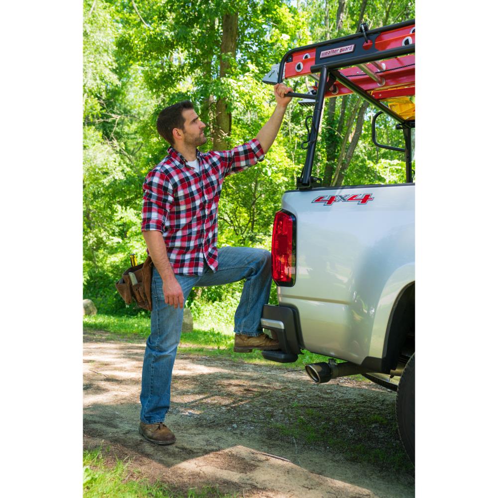 Rack de camioneta de acero WEATHER GUARD de 127.82 pulgadas para techo de plástico/acero de uso múltiple (incluye accesorios) 1345-52-02