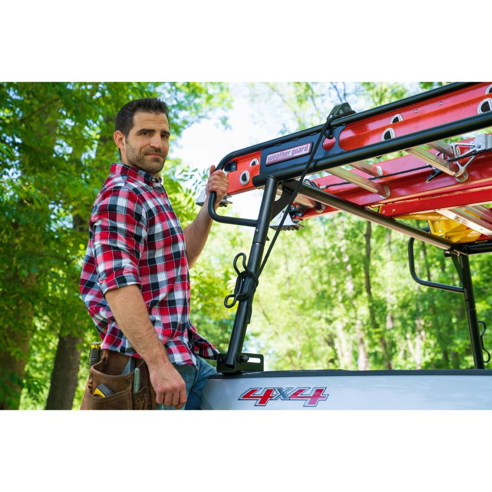 Rack de camioneta de acero WEATHER GUARD de 127.82 pulgadas para techo de plástico/acero de uso múltiple (incluye accesorios) 1345-52-02
