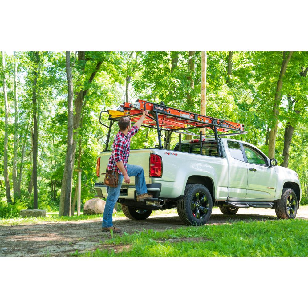Rack de camioneta de acero WEATHER GUARD de 127.82 pulgadas para techo de plástico/acero de uso múltiple (incluye accesorios) 1345-52-02
