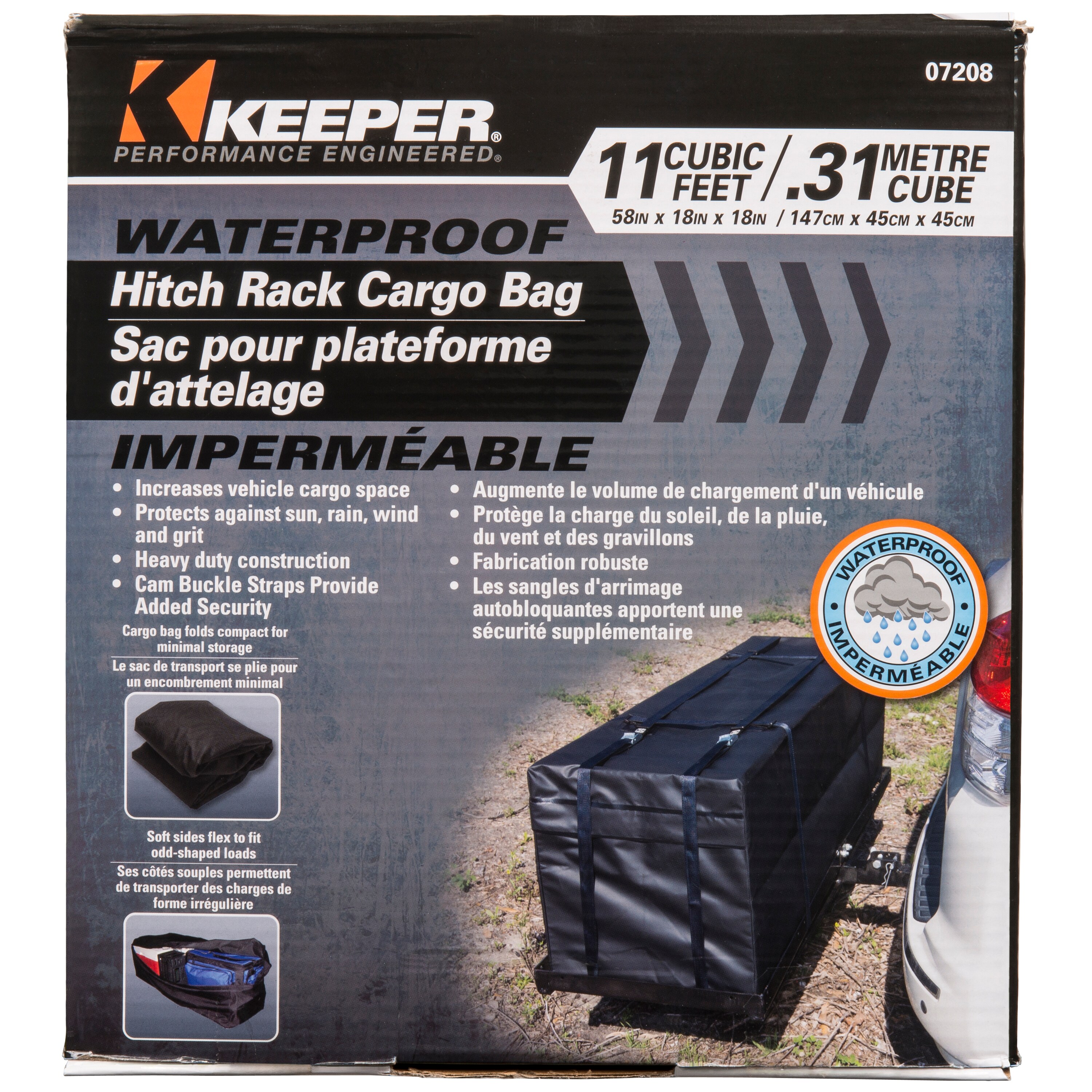 Bolsa de Carga Keeper 58 pulgadas L x 18 pulgadas An x 18 pulgadas Al - Bolsa de Carga de Enganche de PVC 07208
