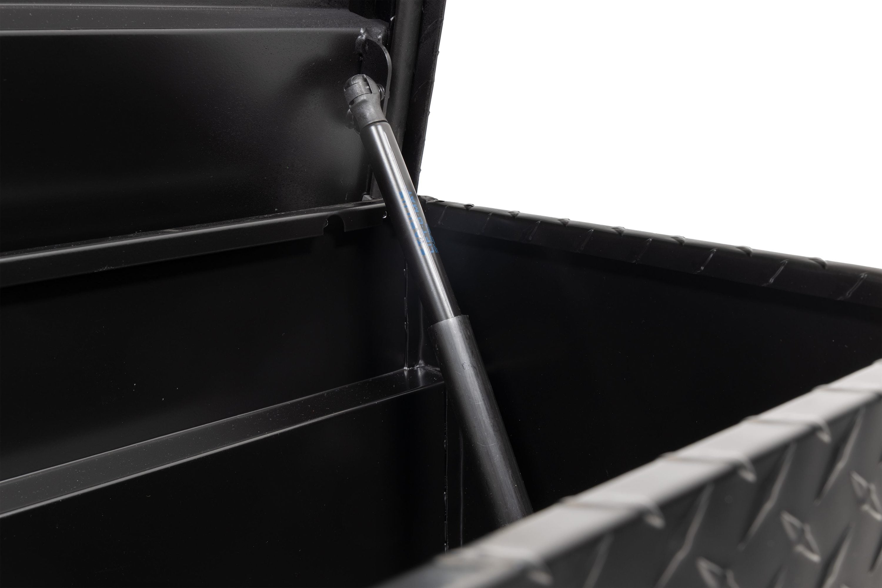 Caja de herramientas para camioneta en montaje lateral de aluminio negro mate de 46.86 pulgadas x 15.73 pulgadas x 13.27 pulgadas - Modelo 113347-53-01