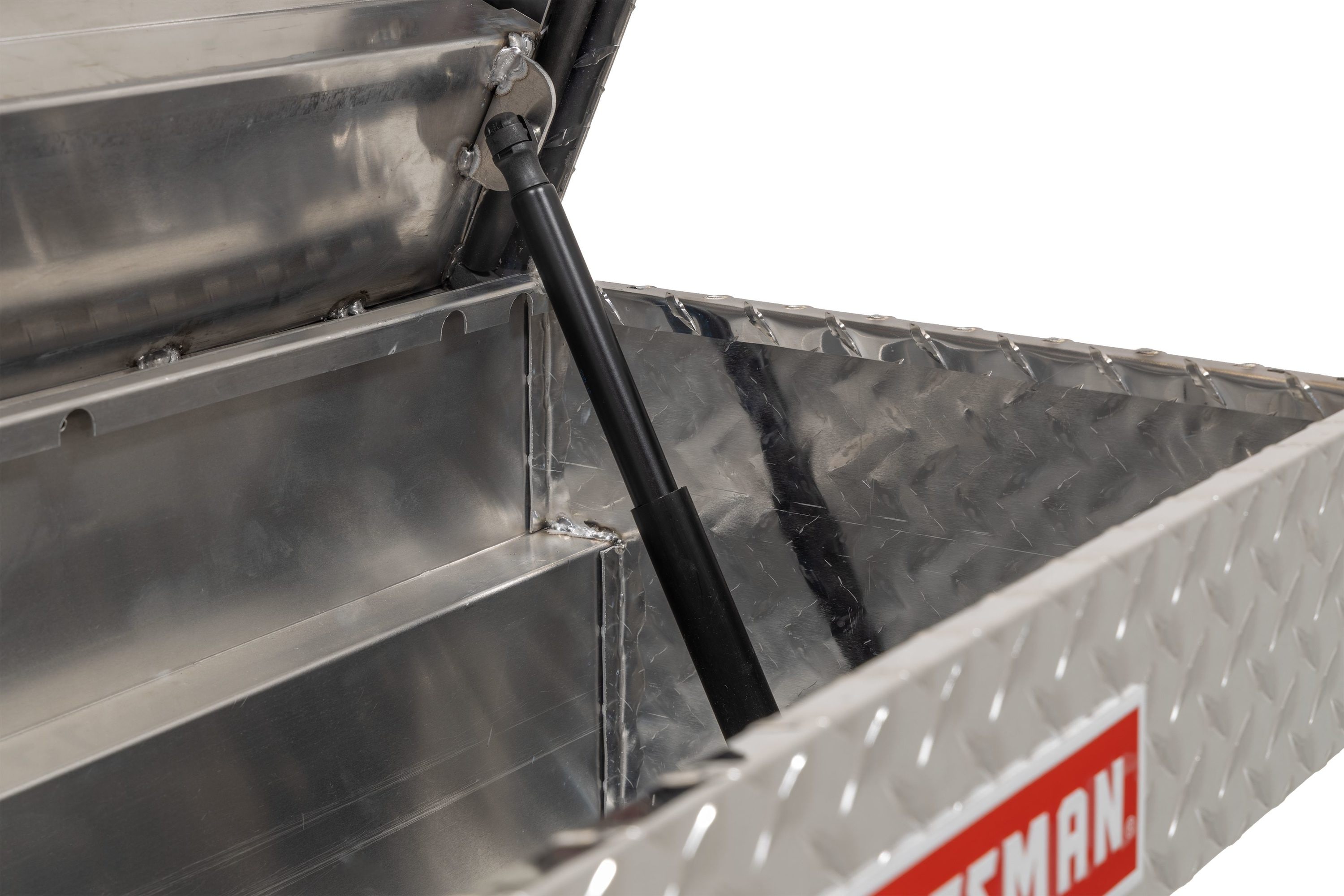 Caja de herramientas lateral para camioneta de aluminio plateado de 46.86 pulgadas x 15.73 pulgadas x 13.27 pulgadas - Modelo 113347-9-01