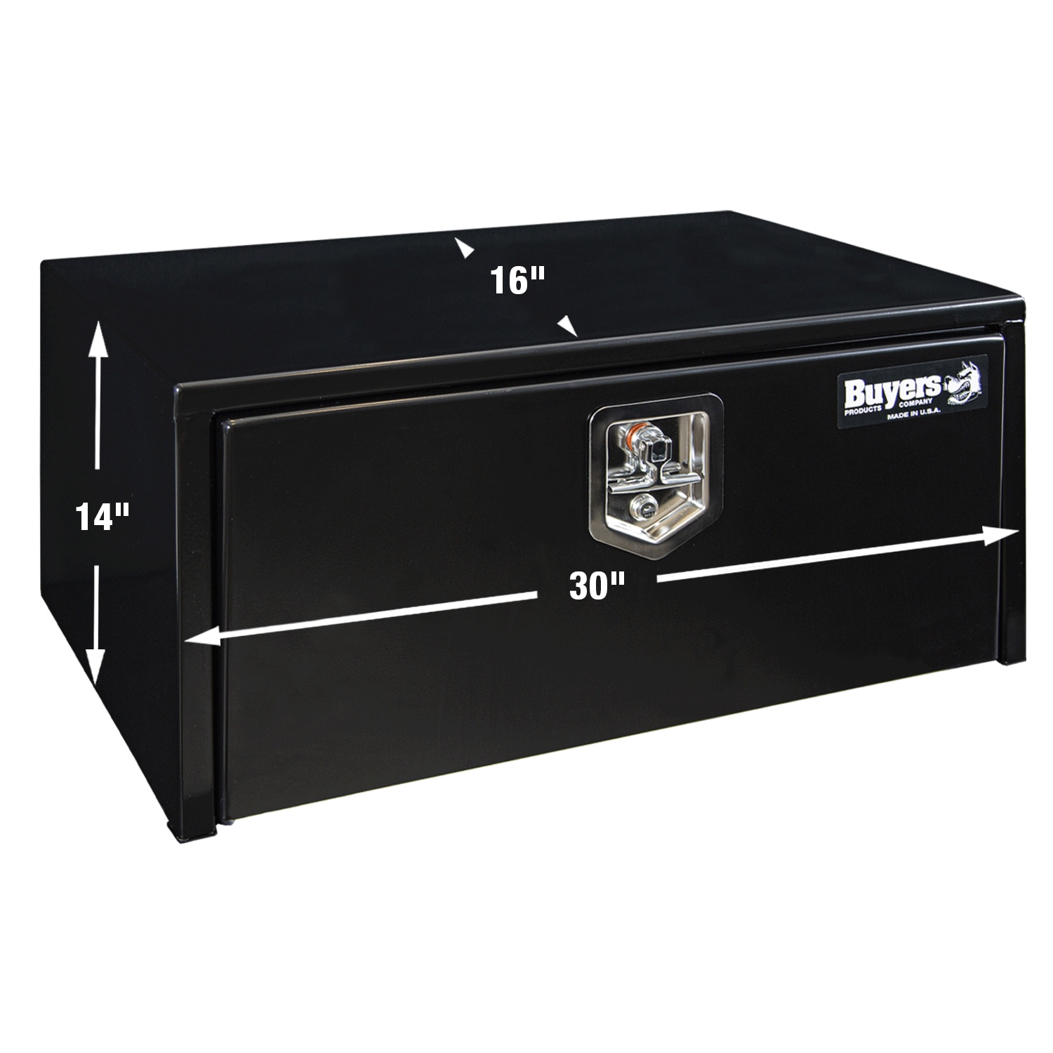 Caja de herramientas para camión de acero negro de 30 pulgadas x 16 pulgadas x 14 pulgadas de Buyers Products