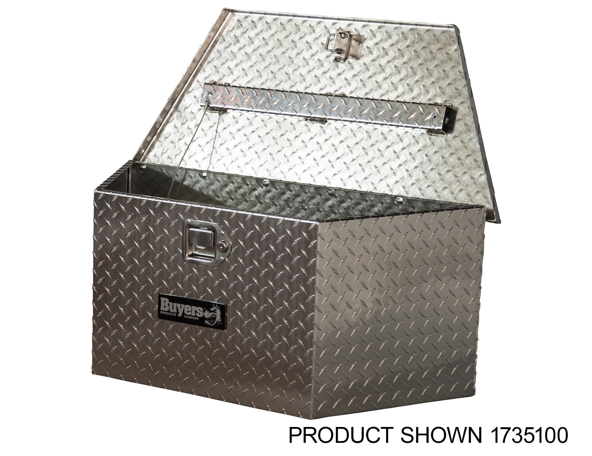 Caja de herramientas para remolque de aluminio con diseño de diamante de 35 pulgadas x 15 pulgadas x 15 pulgadas de Buyers Products