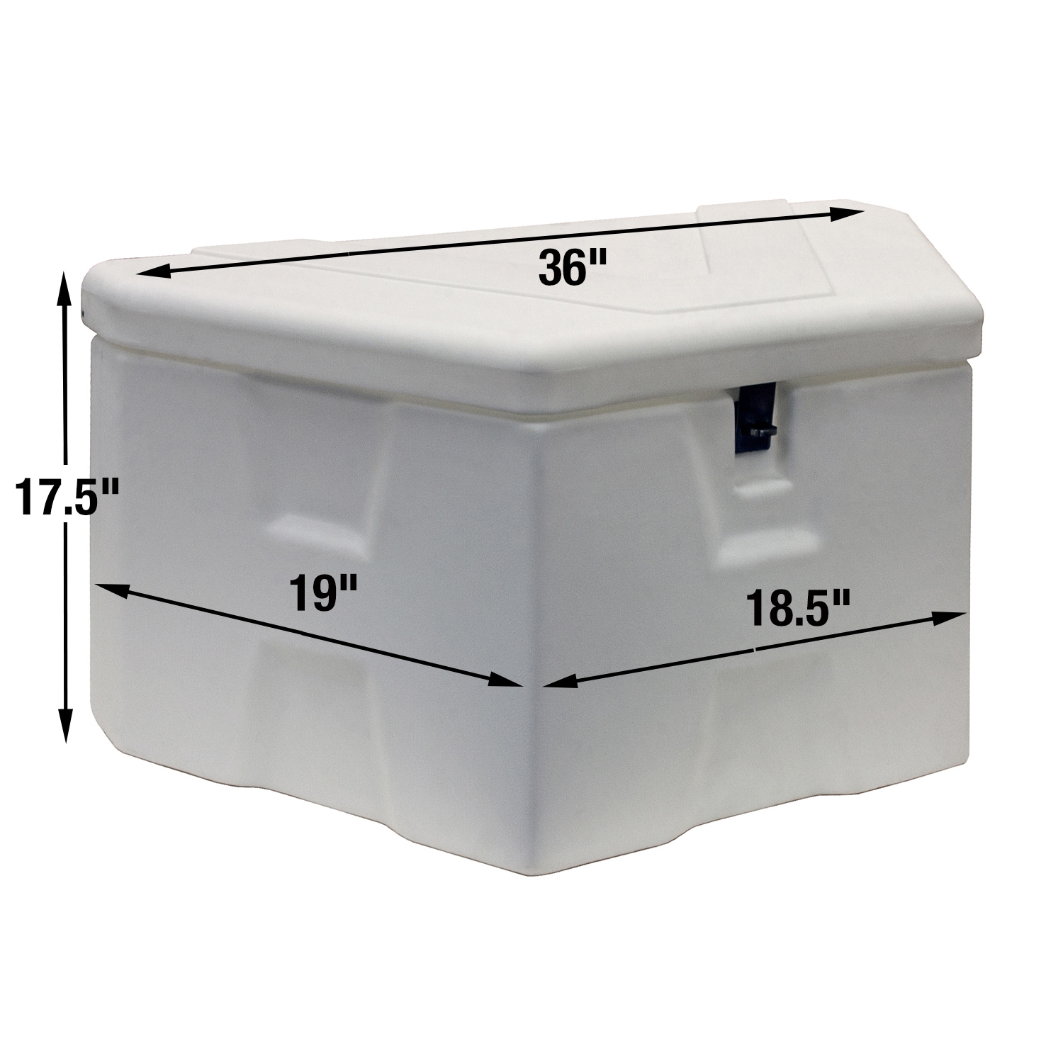 Caja de herramientas para remolque de camión de plástico poli blanco de 36 pulgadas x 19 pulgadas x 18 pulgadas de Buyers Products