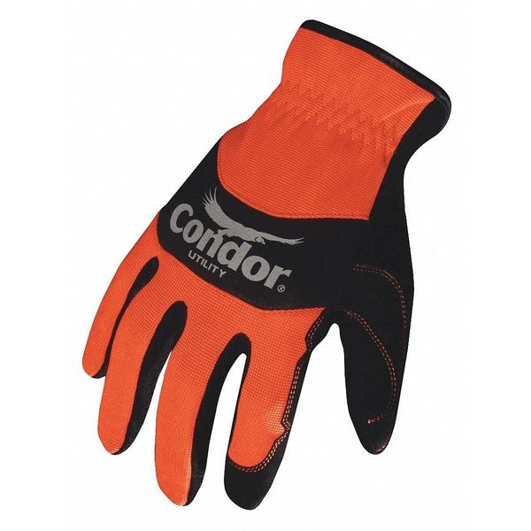 Guantes mecánicos Condor Hi-Vis, XL, naranja/negro, Spandex/Neopreno - 42LA13