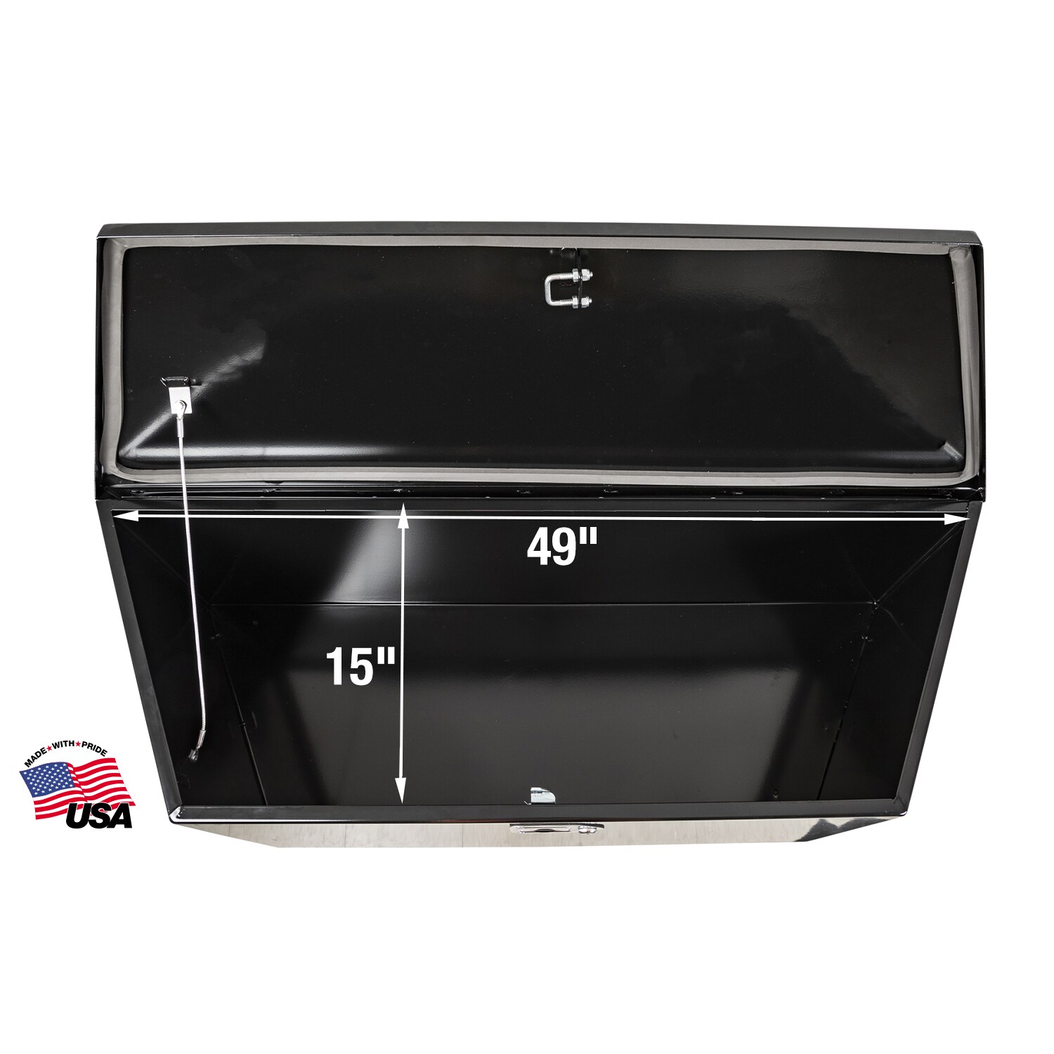 Caja de herramientas para camioneta de acero negro de 49 pulgadas x 16 pulgadas x 16 pulgadas de Buyers Products