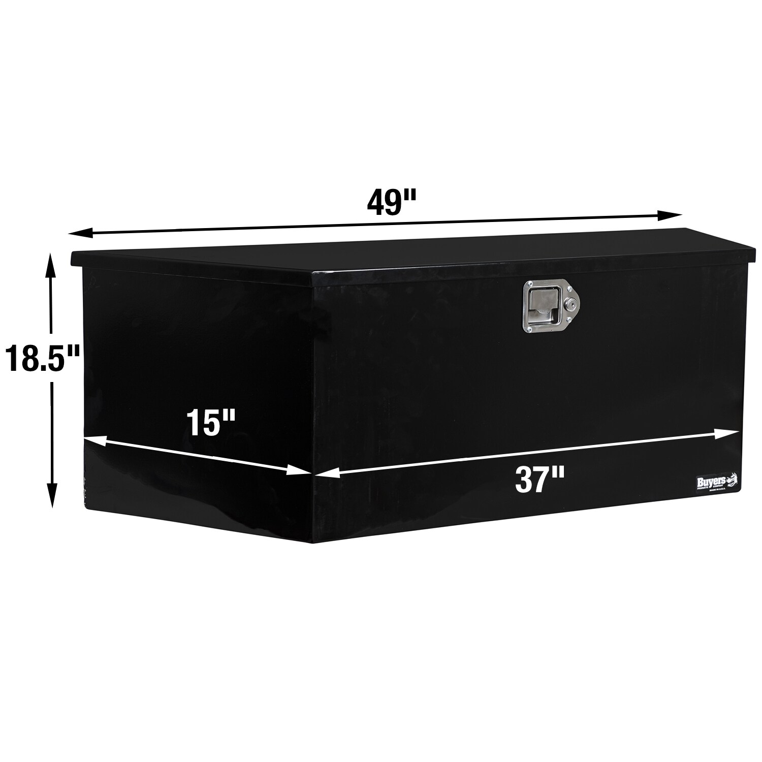 Caja de herramientas para camioneta de acero negro de 49 pulgadas x 16 pulgadas x 16 pulgadas de Buyers Products