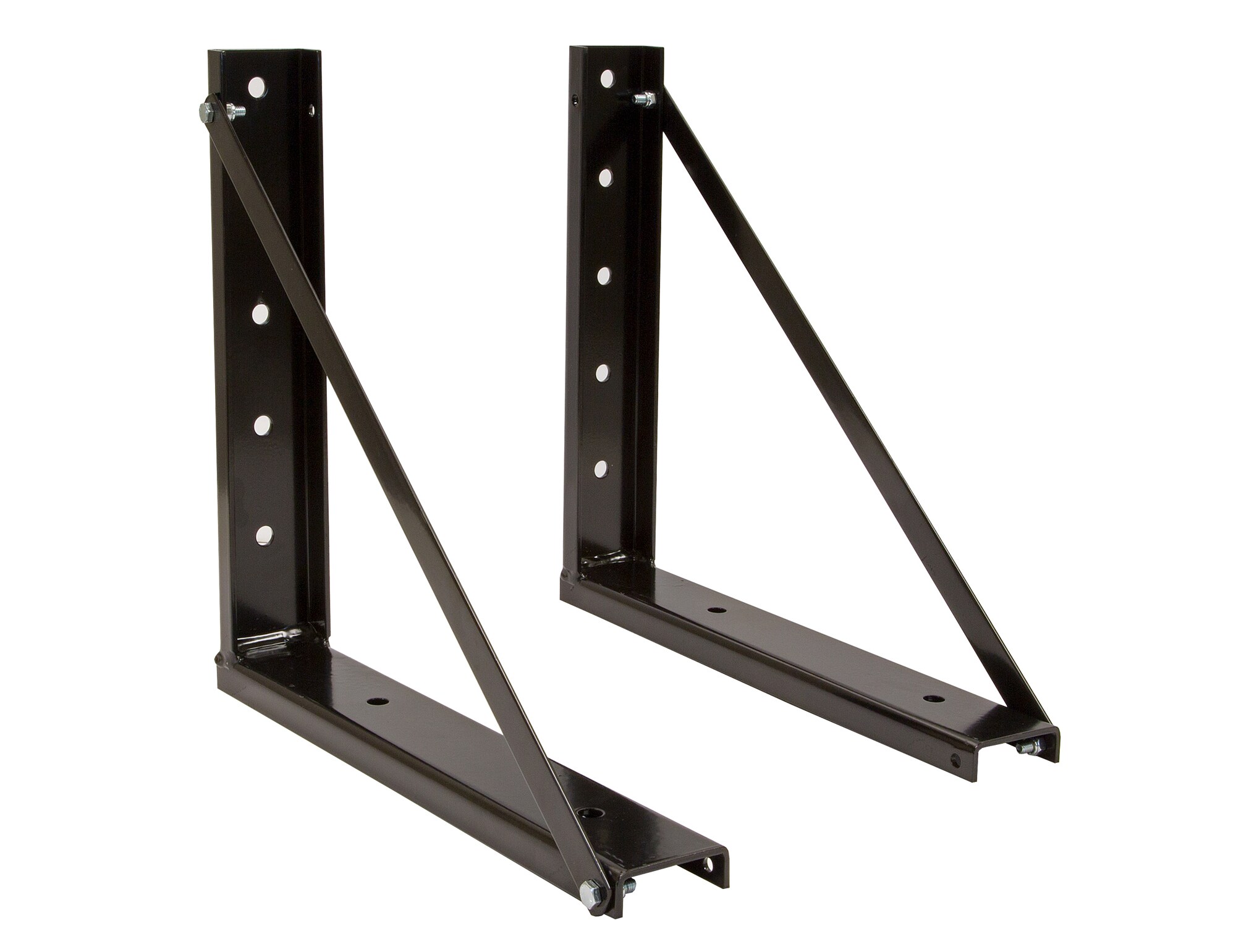 Soportes de montaje de acero negro soldado de 18X18 pulgadas para caja de camioneta 1701006 de Buyers Products.