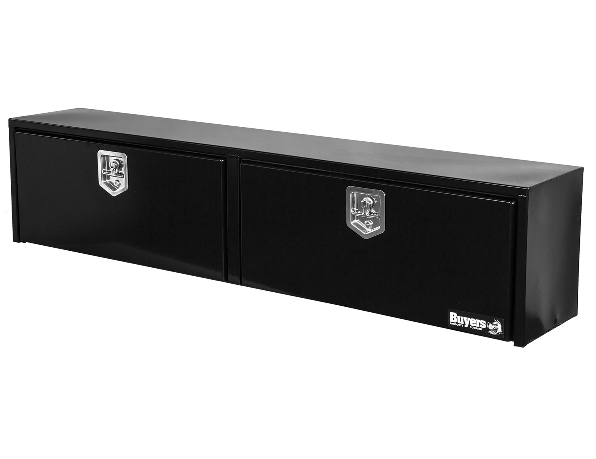 Caja de herramientas para camión de acero negro debajo del chasis de 72 pulgadas x 13 pulgadas x 16 pulgadas de Buyers Products