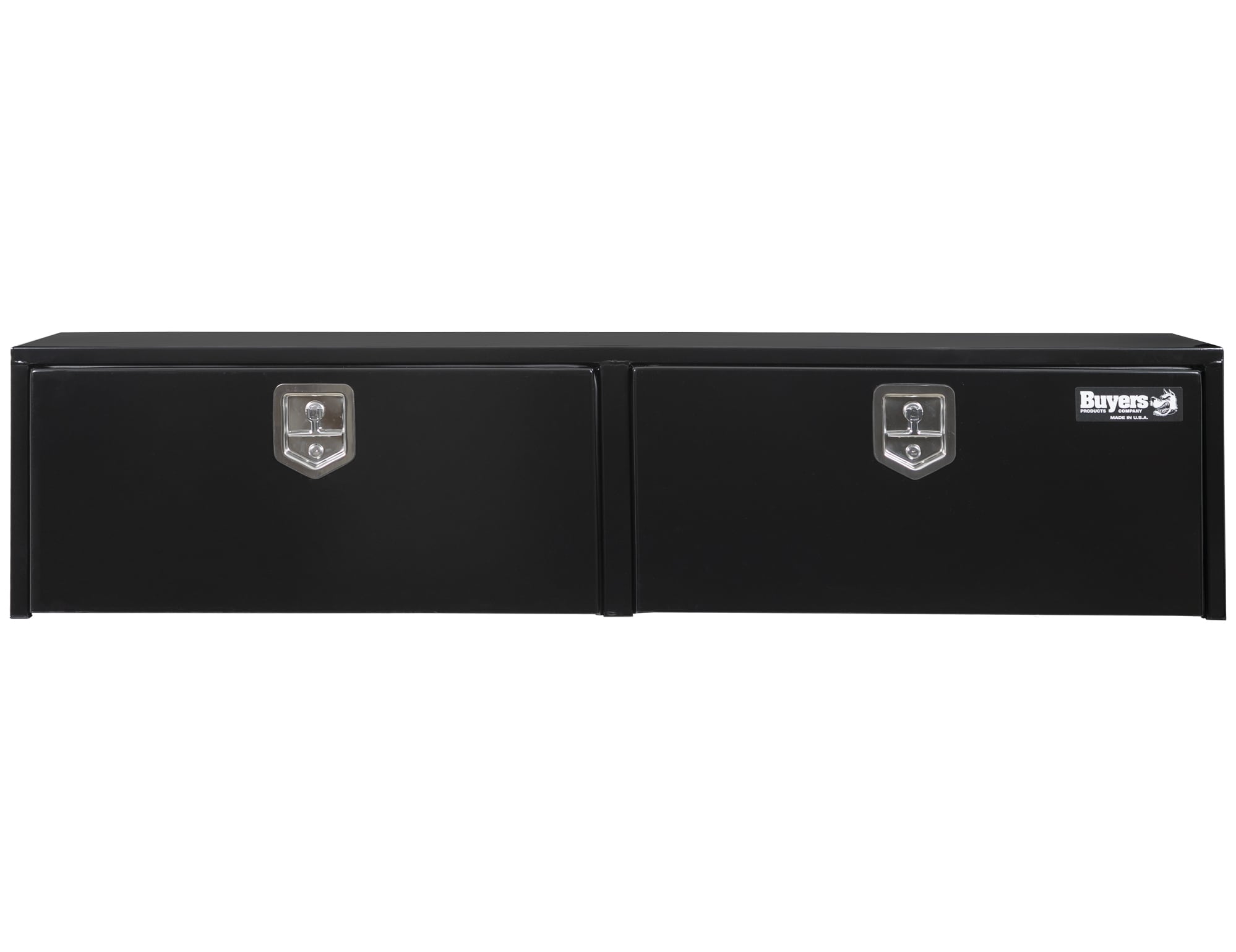 Caja de herramientas para camión de acero negro debajo del chasis de 72 pulgadas x 13 pulgadas x 16 pulgadas de Buyers Products
