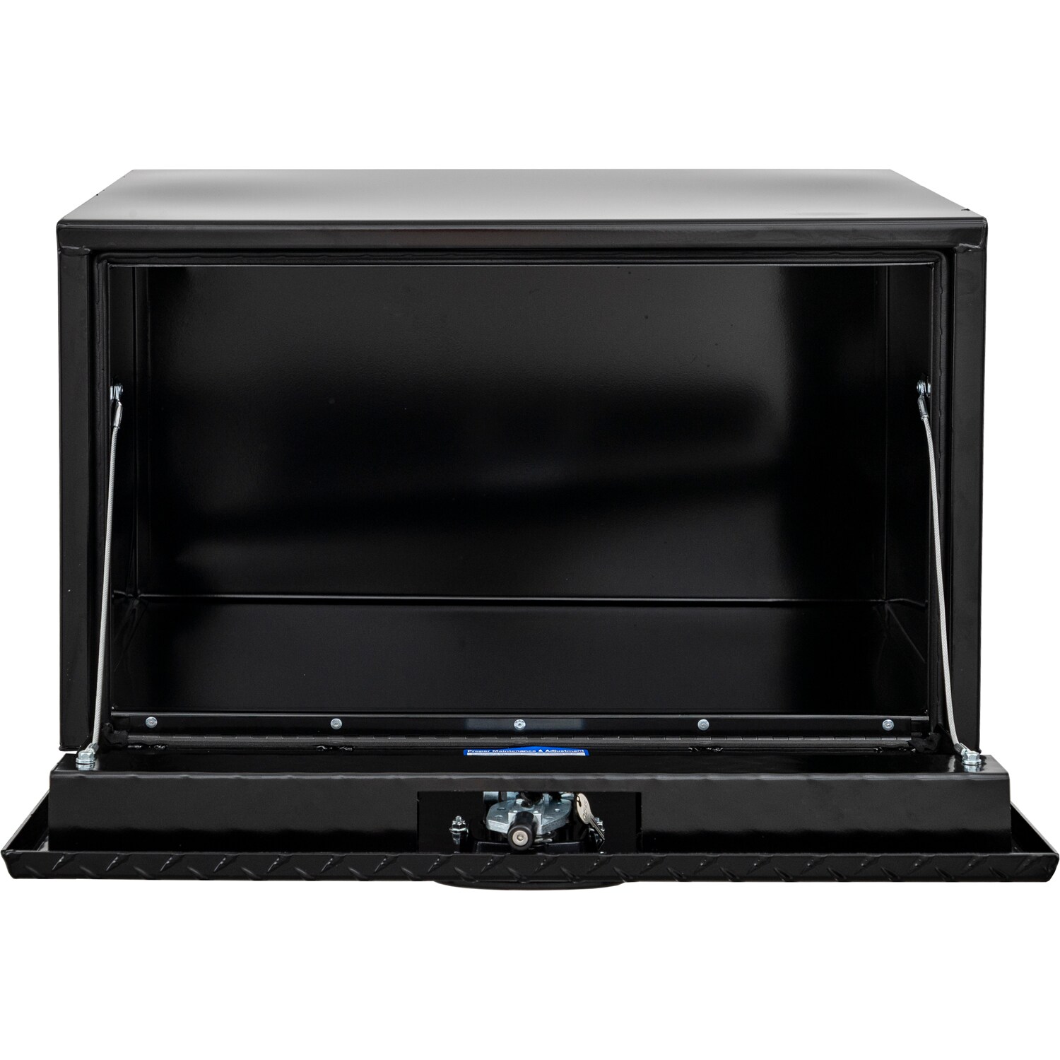 Caja de herramientas para camiones bajo chasis de acero negro de 30 pulgadas x 18 pulgadas x 18 pulgadas de Buyers Products 1702503MPP