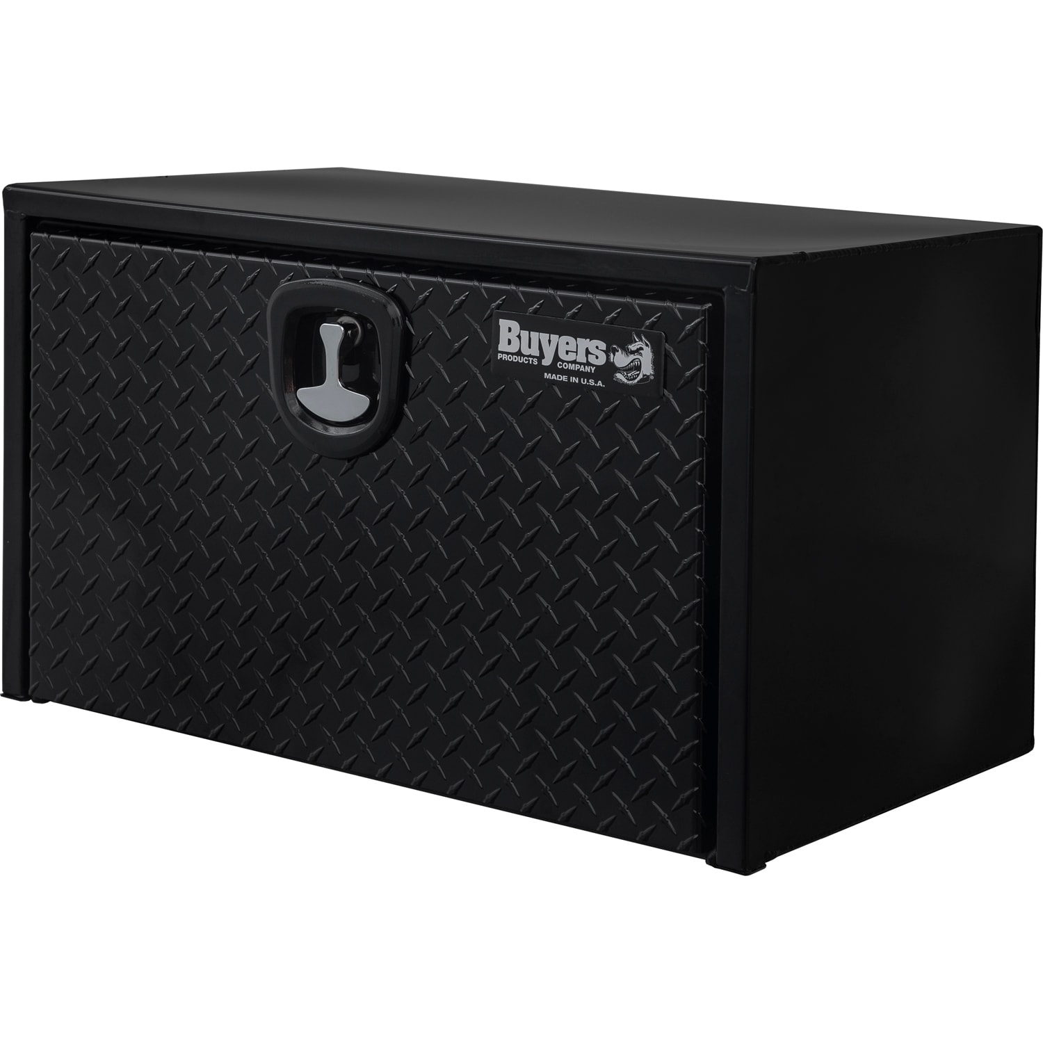 Caja de herramientas para camiones bajo chasis de acero negro de 30 pulgadas x 18 pulgadas x 18 pulgadas de Buyers Products 1702503MPP