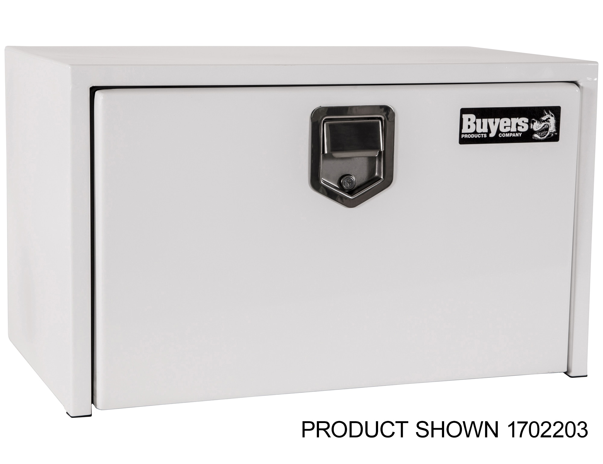 Caja de herramientas para camión bajo de acero blanco de 30 pulgadas x 18 pulgadas x 18 pulgadas de Buyers Products