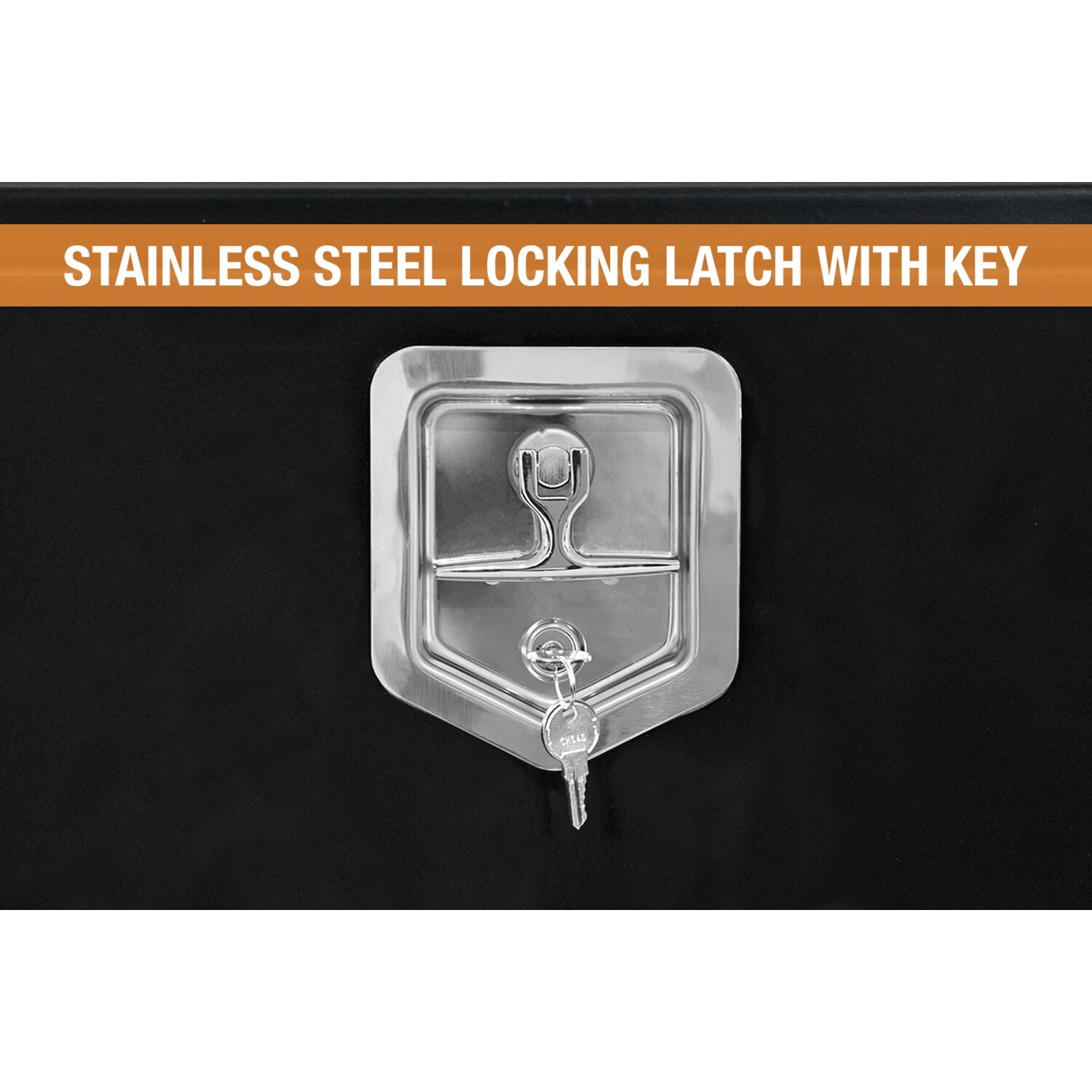 Caja de herramientas para camioneta de acero negro debajo del cuerpo de 18 pulgadas x 18 pulgadas x 18 pulgadas9649172616