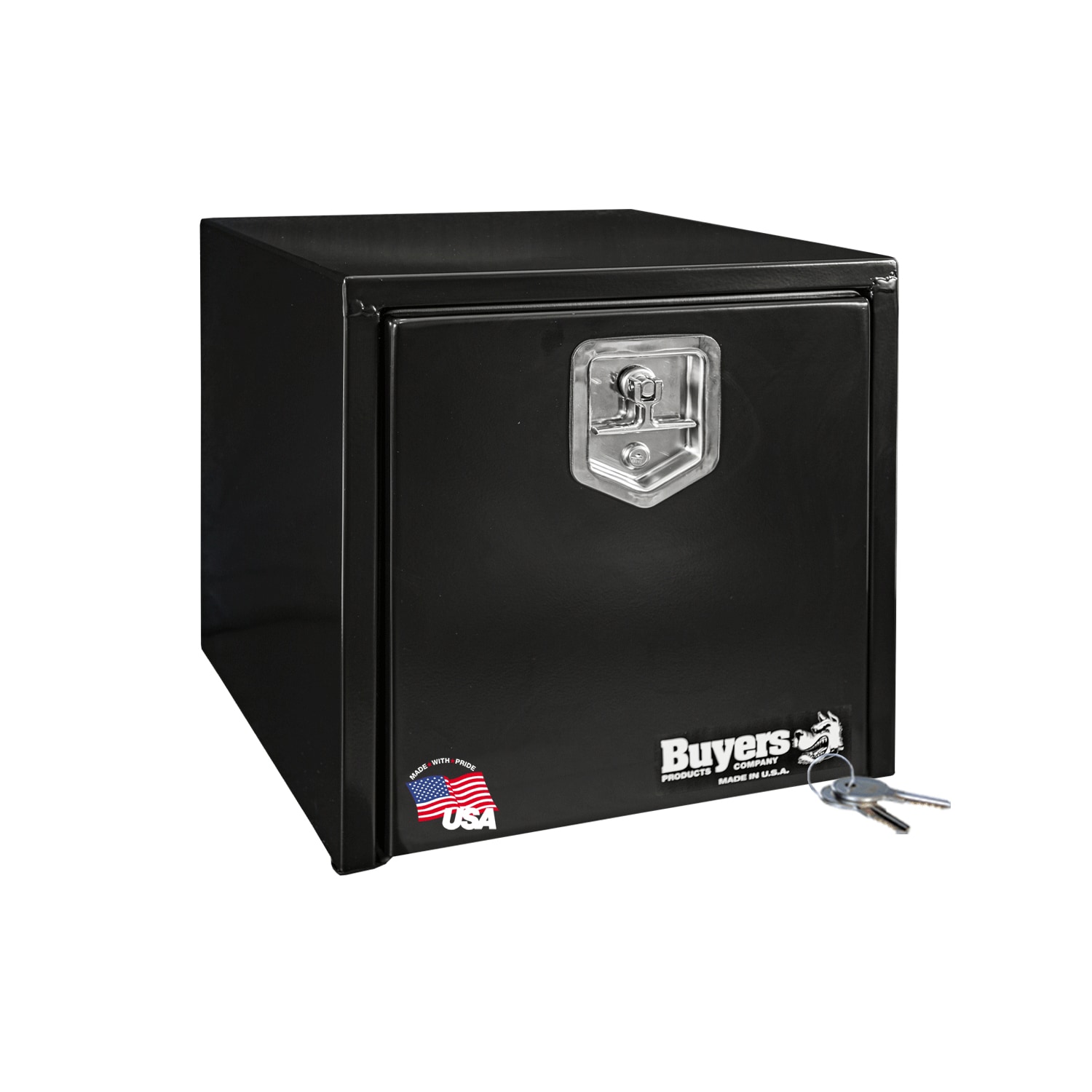 Caja de herramientas para camioneta de acero negro debajo del cuerpo de 18 pulgadas x 18 pulgadas x 18 pulgadas9649172616