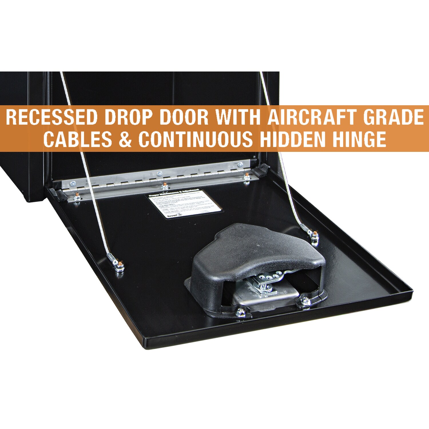 Caja de herramientas para camioneta de acero negro debajo del cuerpo de 18 pulgadas x 18 pulgadas x 18 pulgadas9649172616