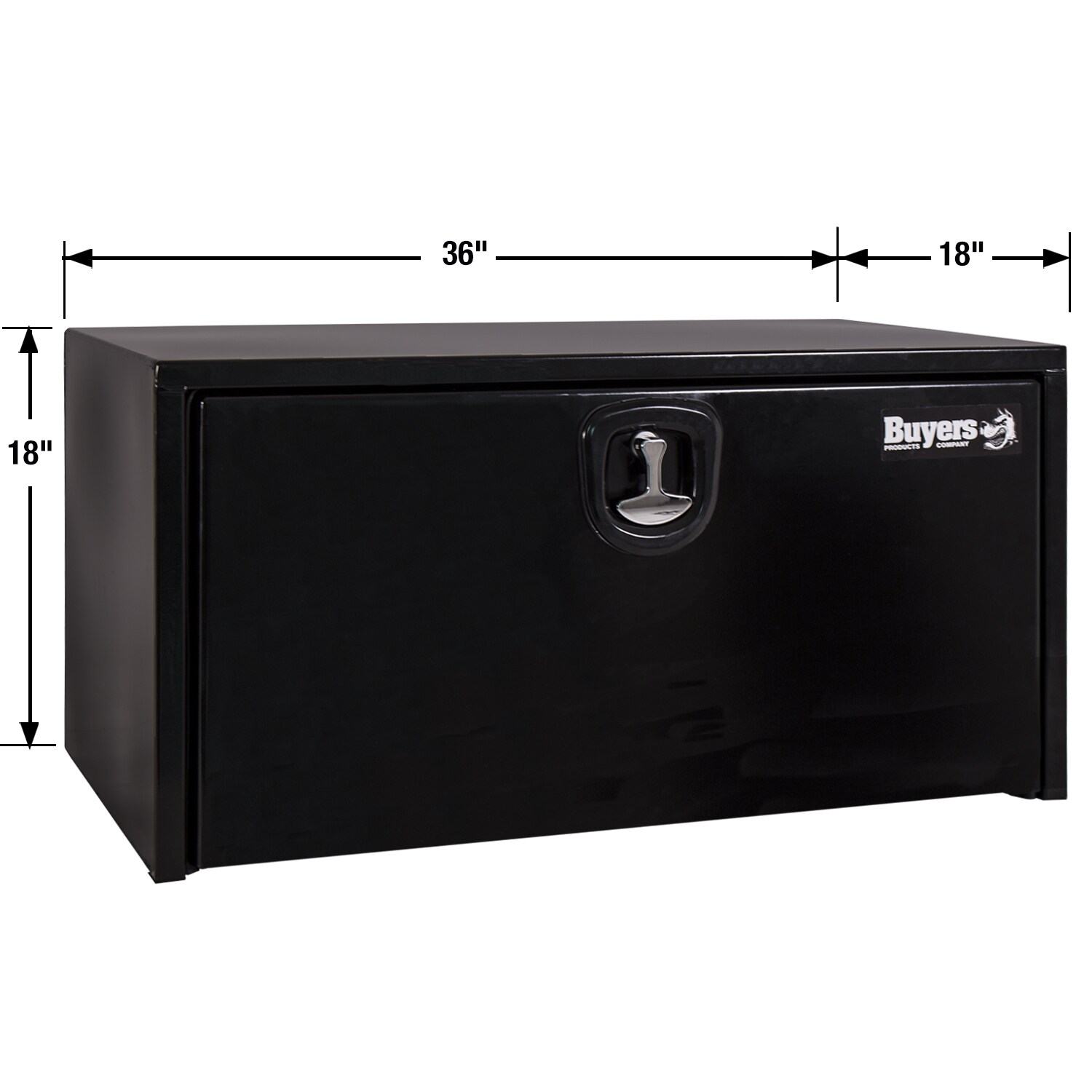 Caja de herramientas para camión de acero negro 36 pulgadas x 18 pulgadas x 18 pulgadas de Buyers Products