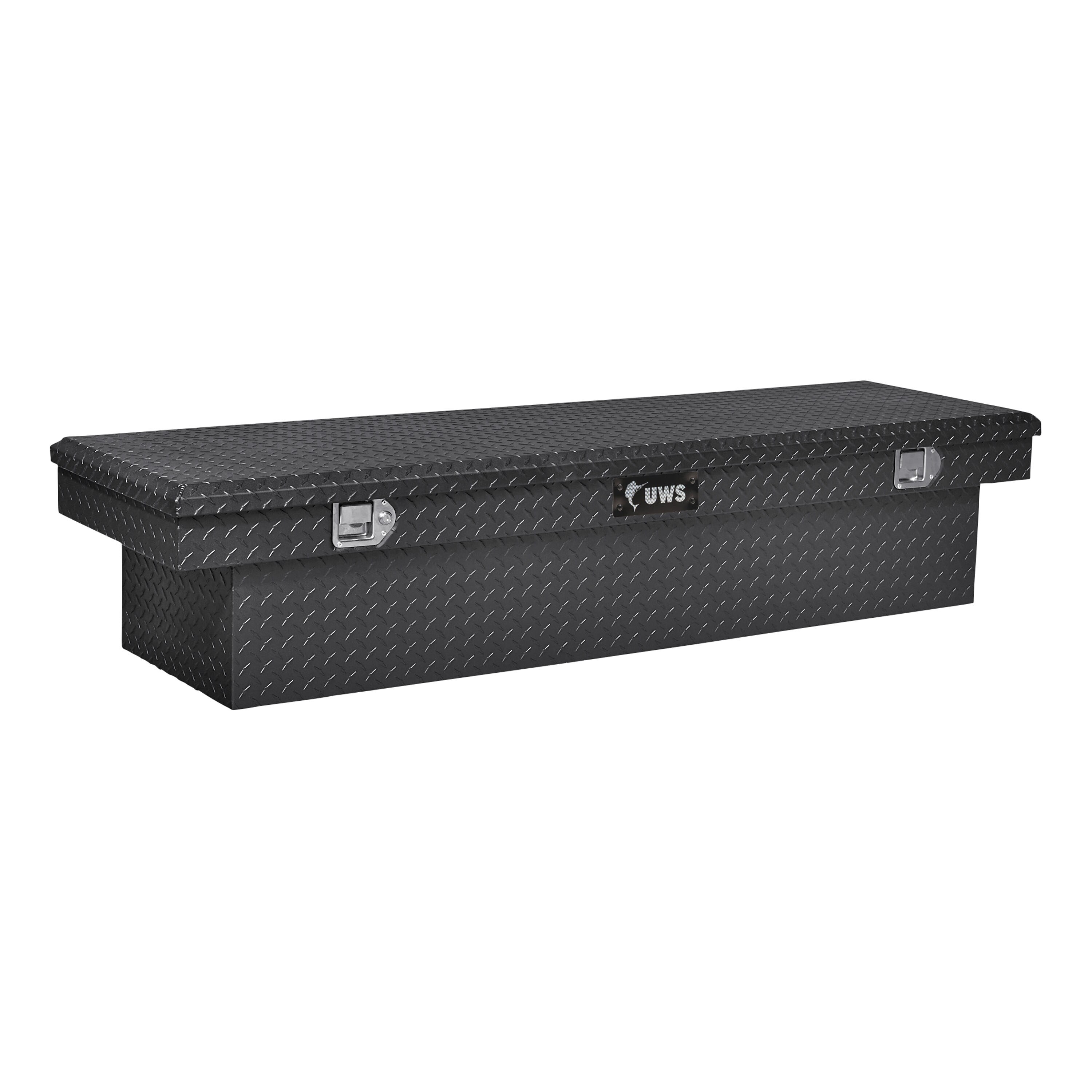 Caja de herramientas de aluminio negro brillante para camioneta cruzada UWS de 66.875 pulgadas x 20 pulgadas x 14.75 pulgadas