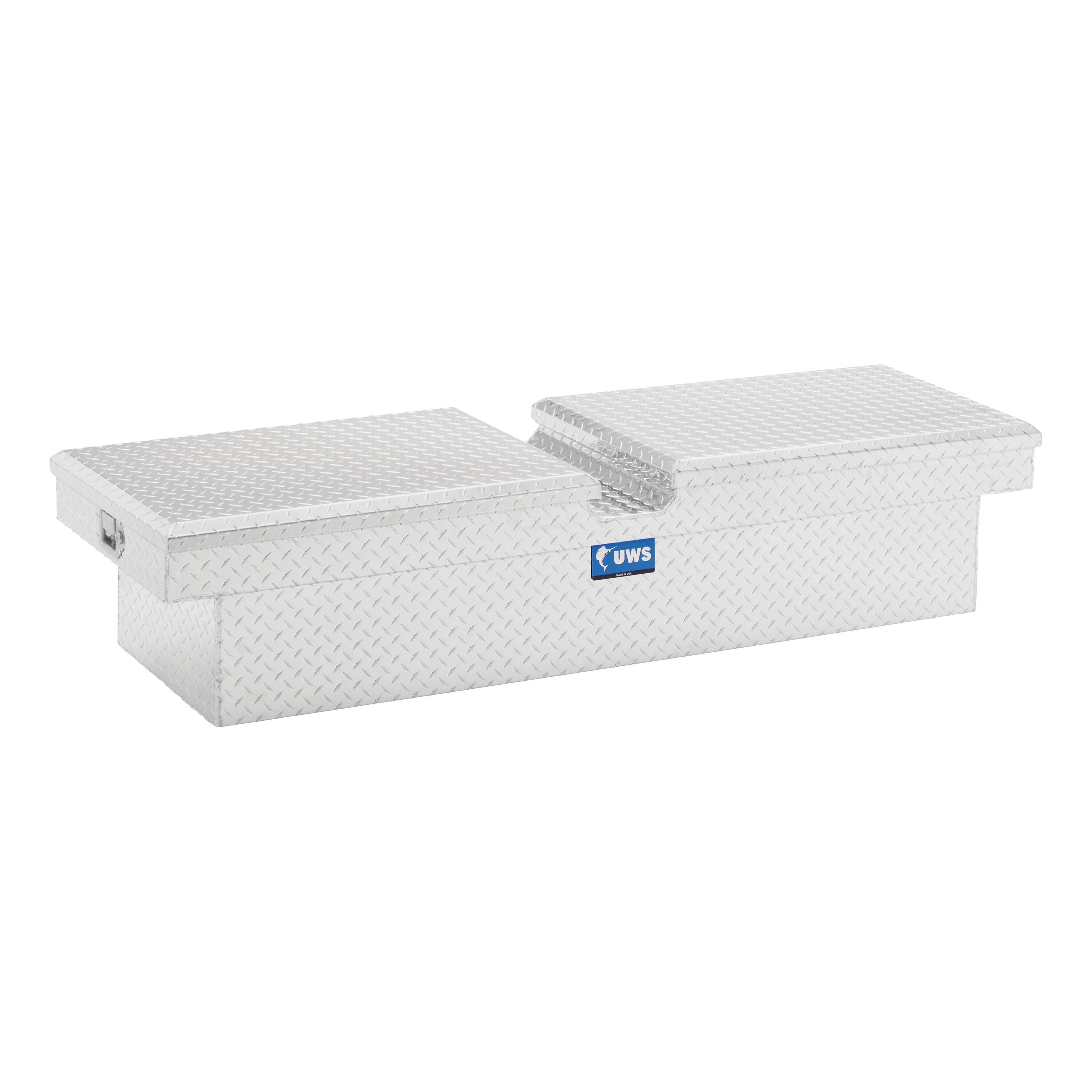 Caja de herramientas de aluminio brillante para camioneta cruzada de aluminio de 69.875 pulgadas x 20 pulgadas x 14.75 pulgadas